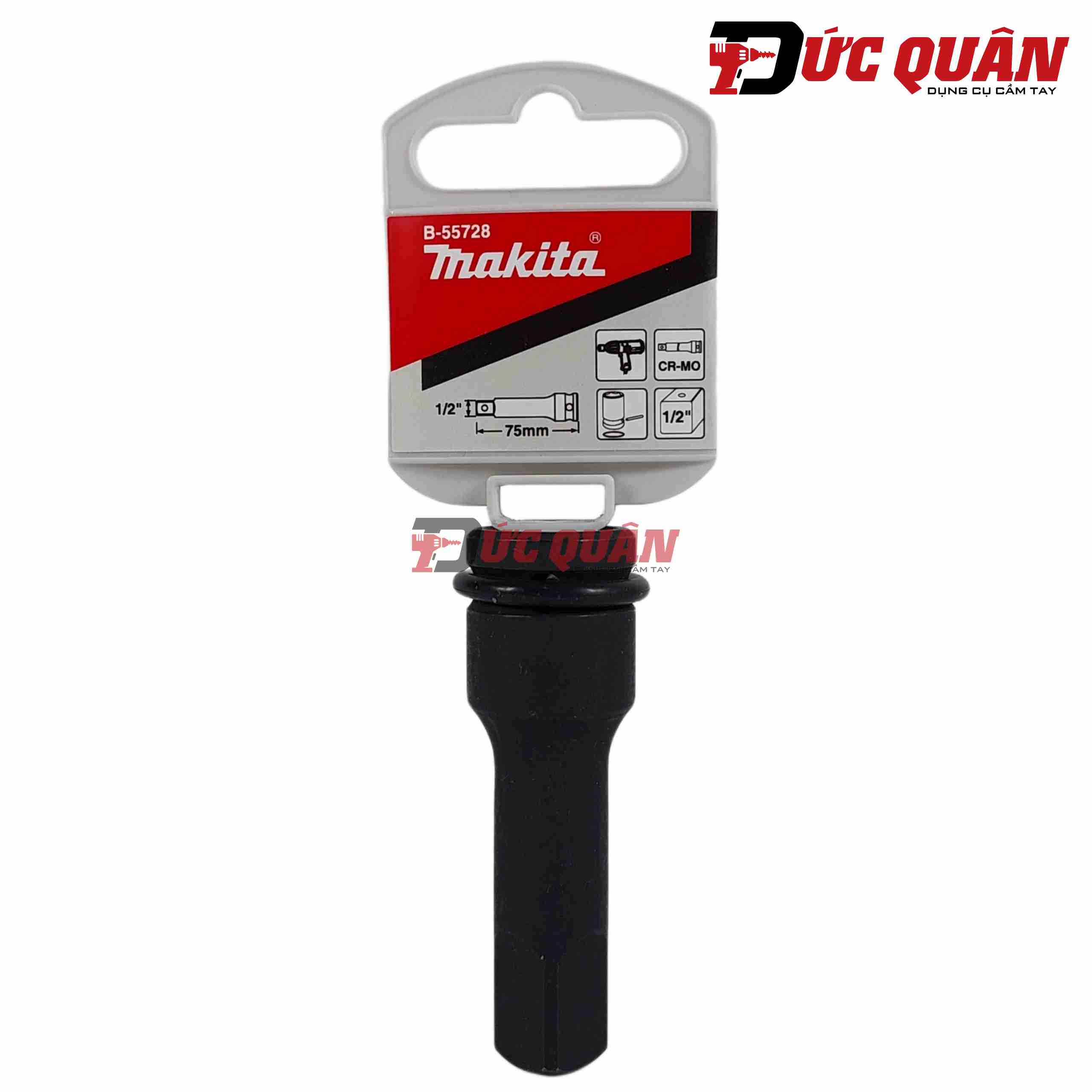 Đầu nối chuẩn 1/2, màu đen, dài 75mm Makita B-55728