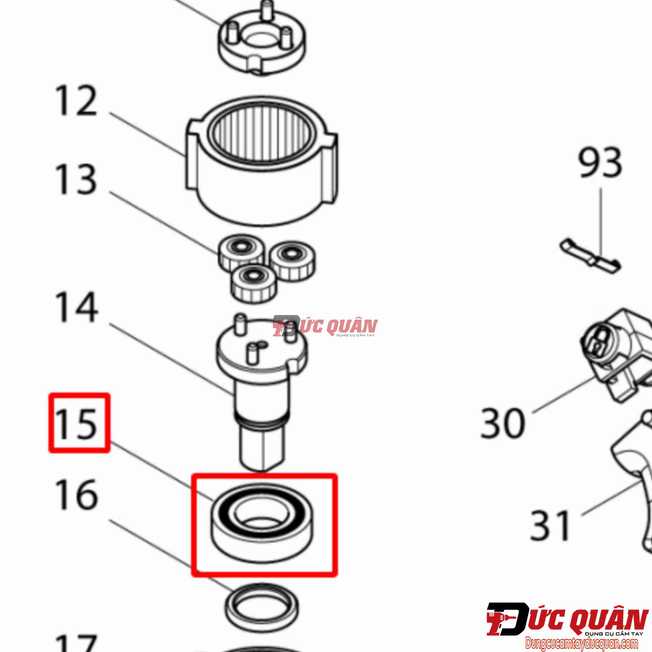 Bạc đạn ( 6902/6411 ) máy cưa vòng DPB181 211242-3