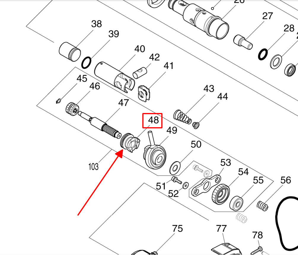 Khớp nhông máy khoan bê tông, DHR182, MAKITA 327217-3