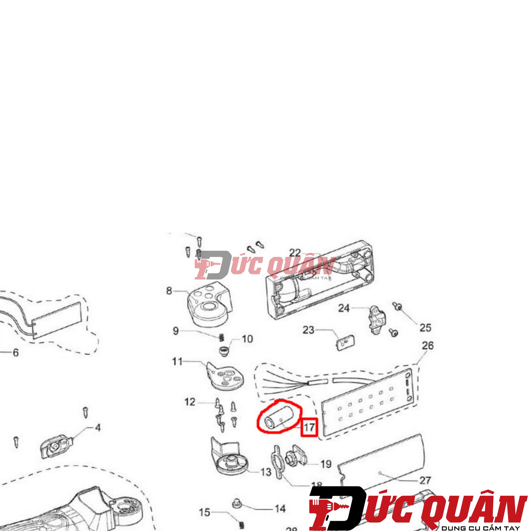 Khóp chinh góc đèn Makita DML801 GM00001280