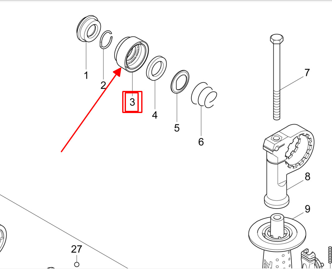 Chụp đầu giữ vít máy khoan bê tông, DHR165, DHR162, DHR164, DHR1830, MAIKITA 419220-9