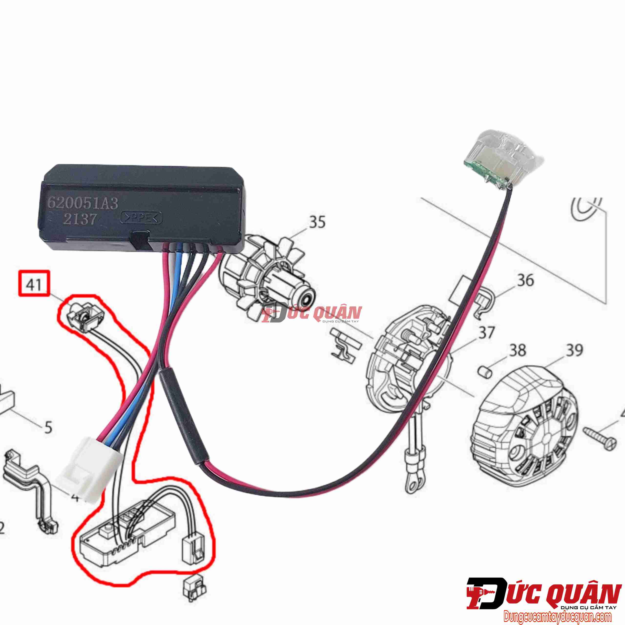 Bo mạch máy Makita DTD134 620051-3