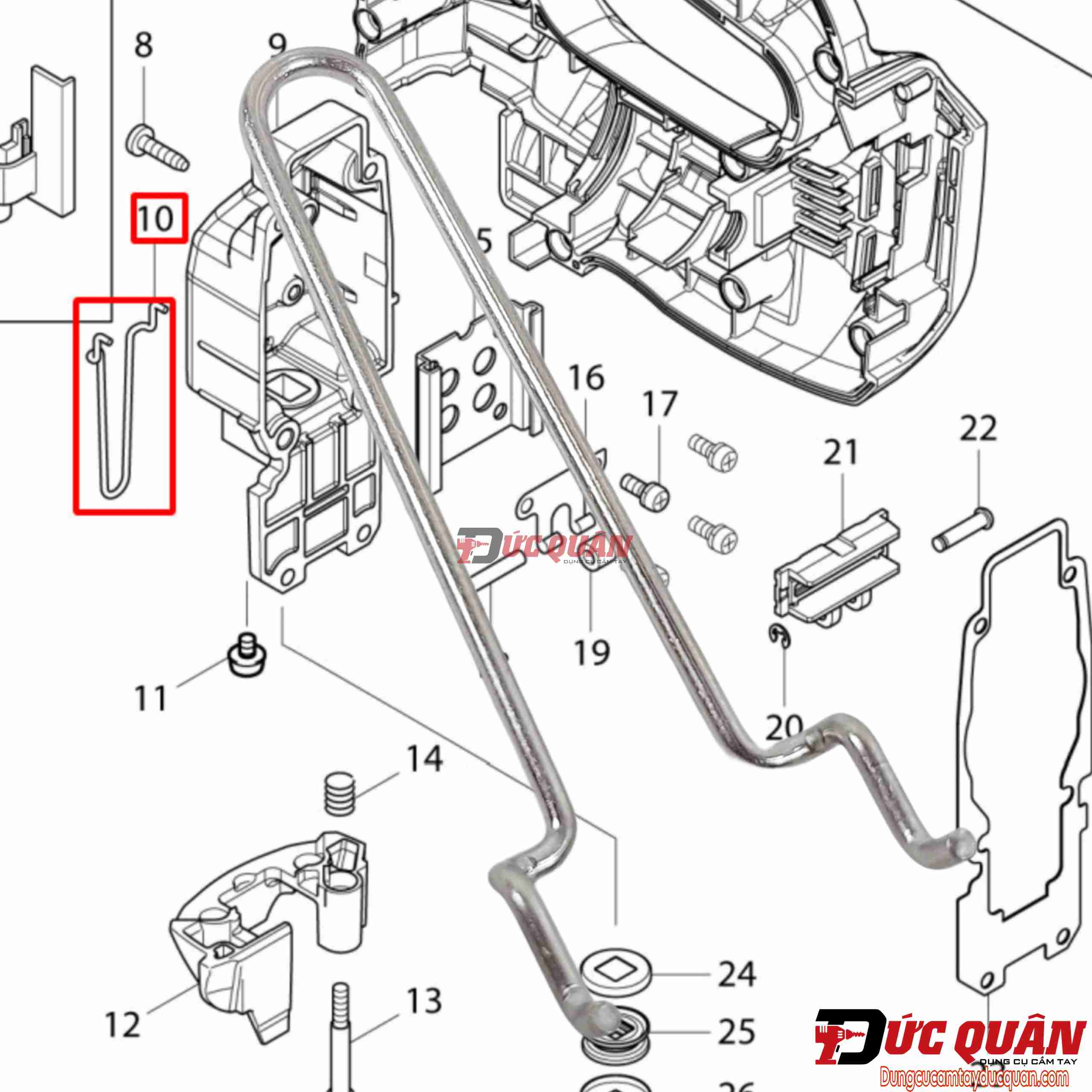 Kẹp giữ an toàn máy Makita DJV182 326302-9