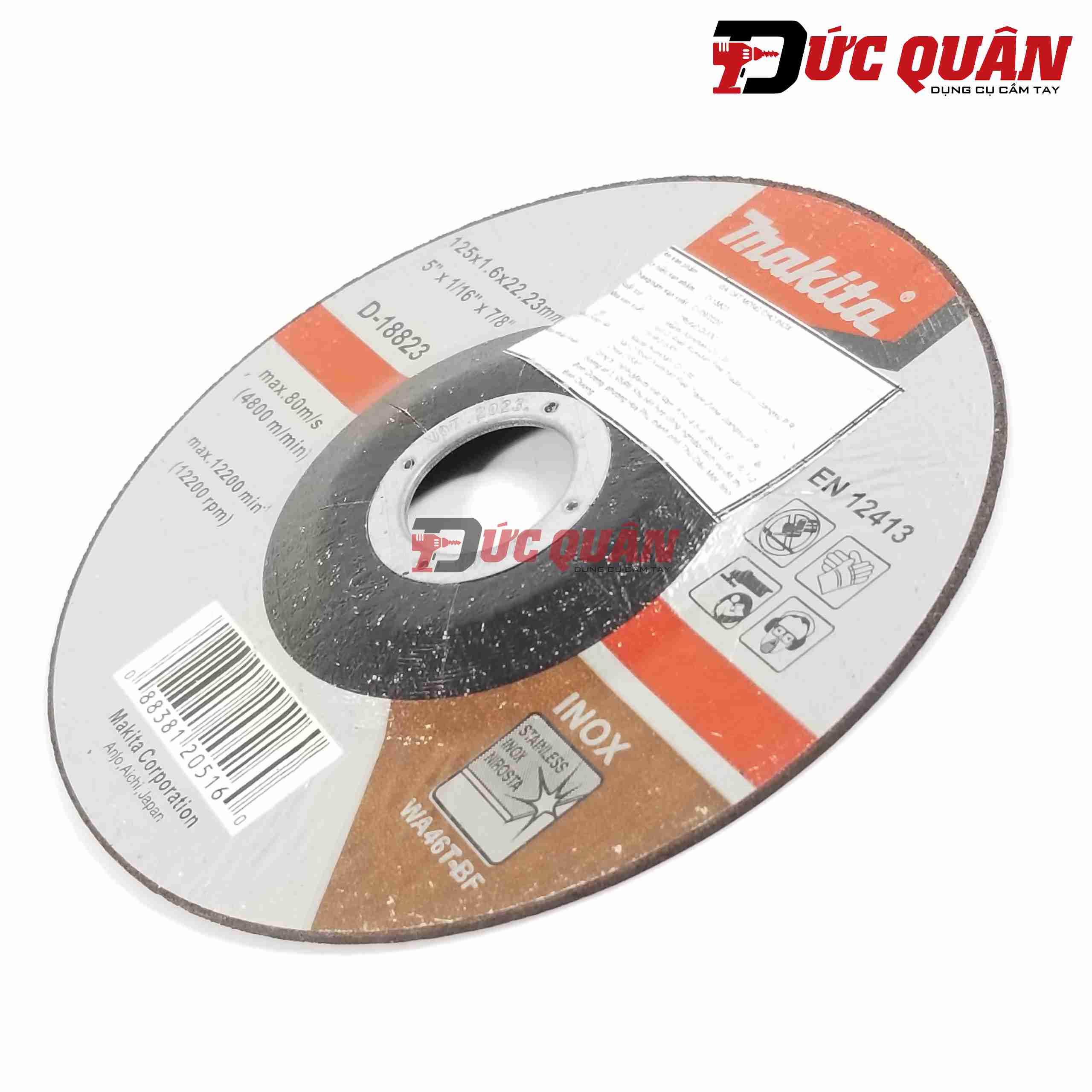 Đá cắt inox ( 125×1.6×22.23mm ) Makita D-18823