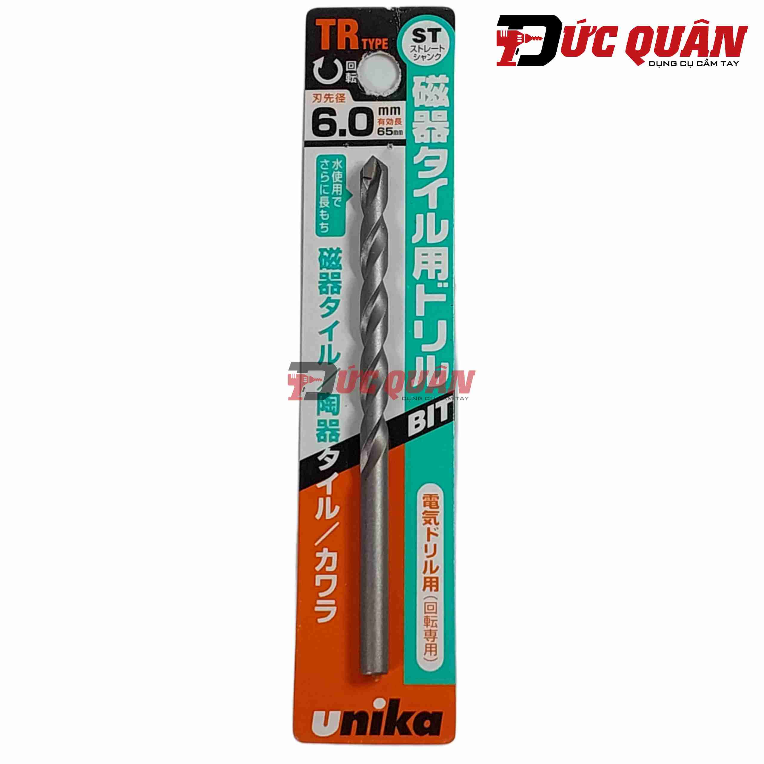 Mũi khoan tường, gạch men chuôi tròn Unika  ( MÃ TR ) Full size