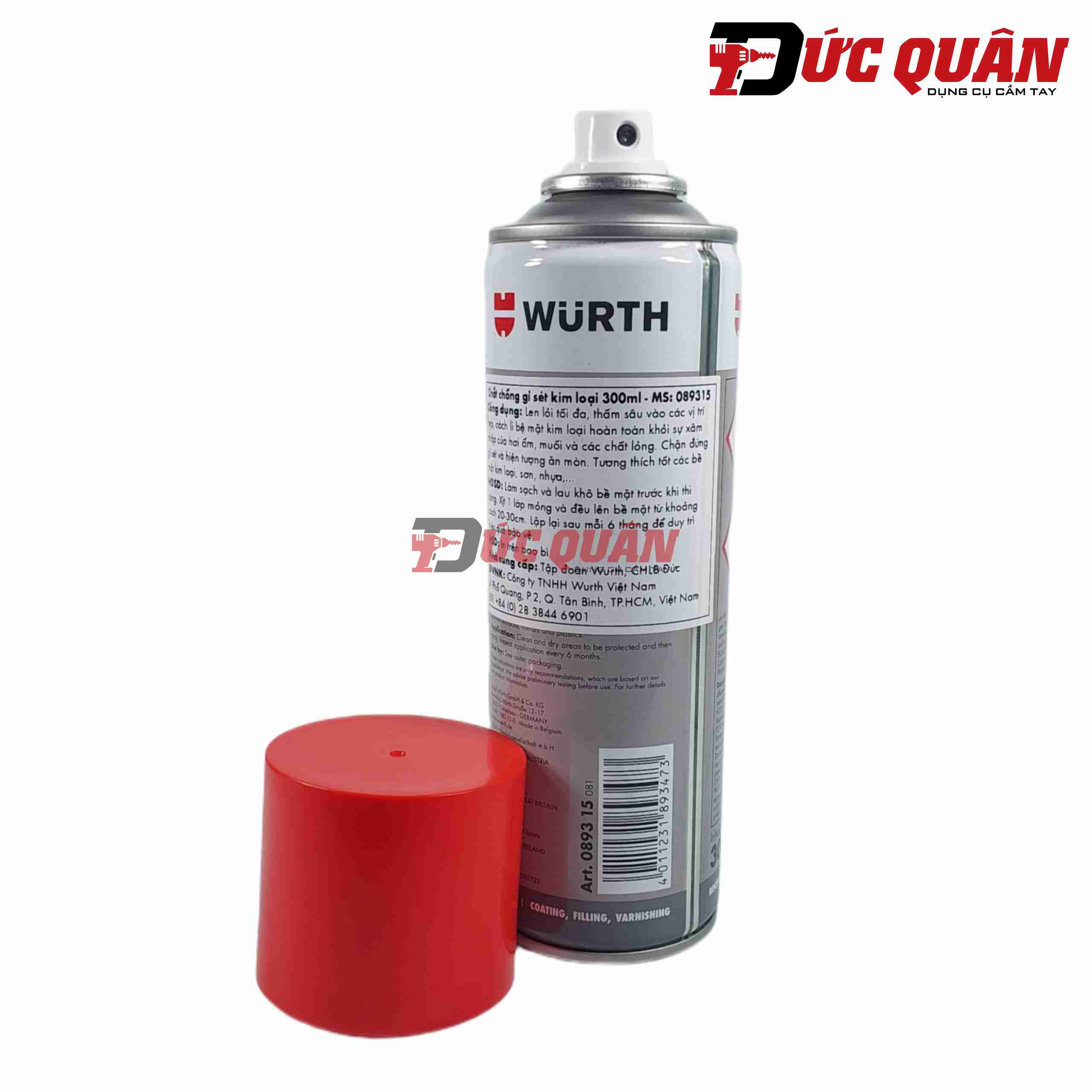 Chất chống gỉ sét kim loại 300ml Wurth 089315