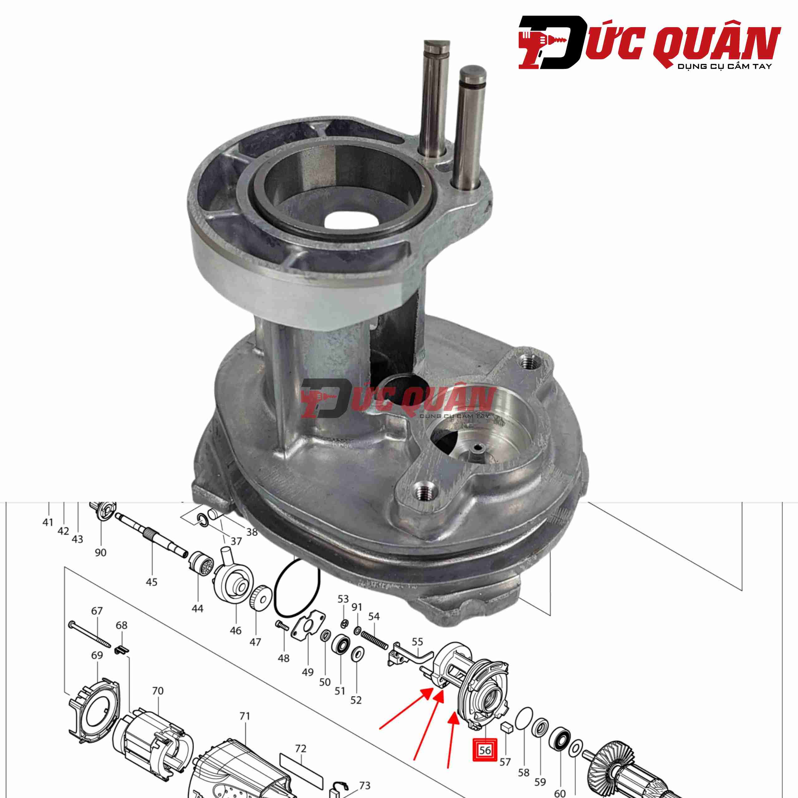 Hộp nhông máy HR2470/ DHR202 Makita 141574-3