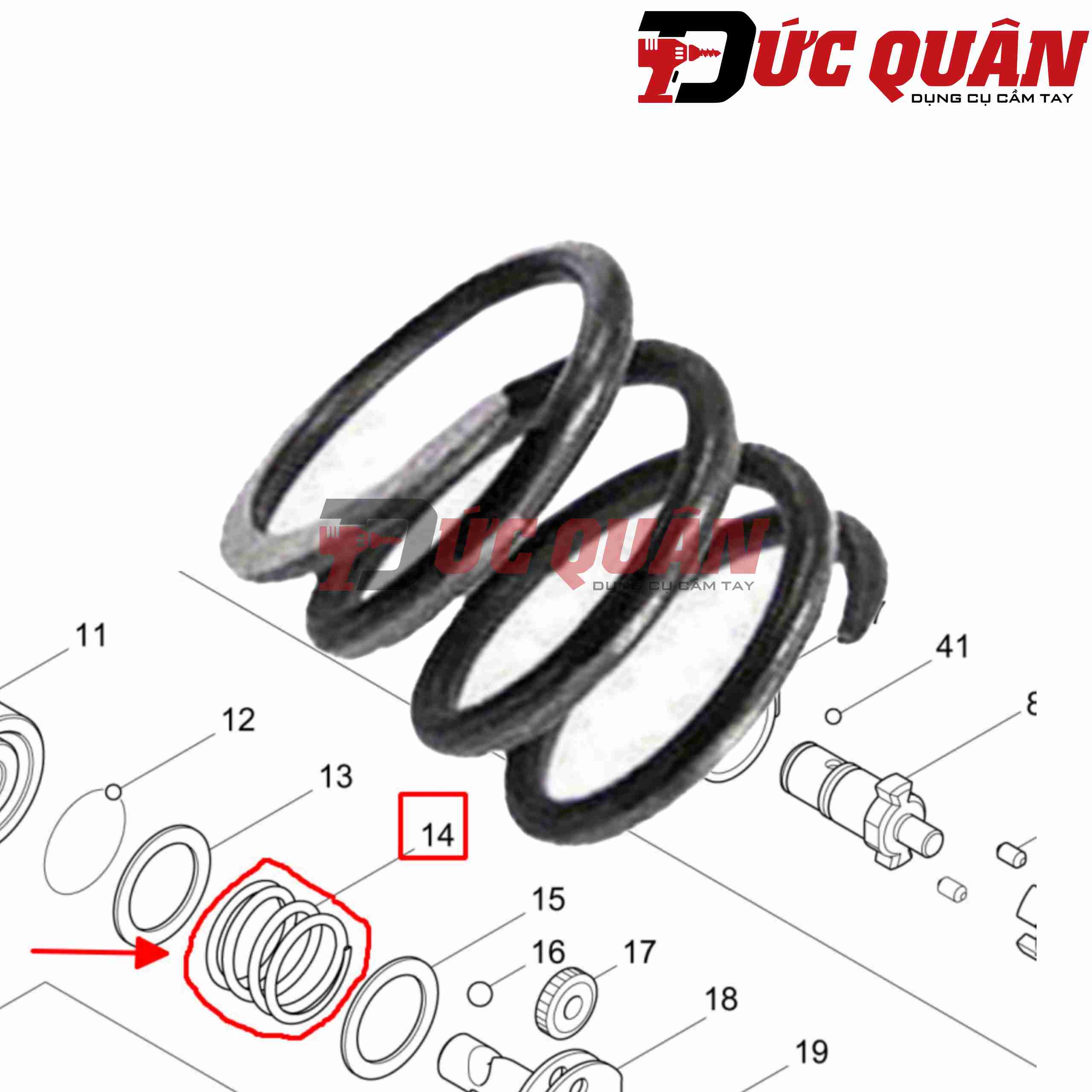 Lò xo búa máy bắn vít Makita TD022