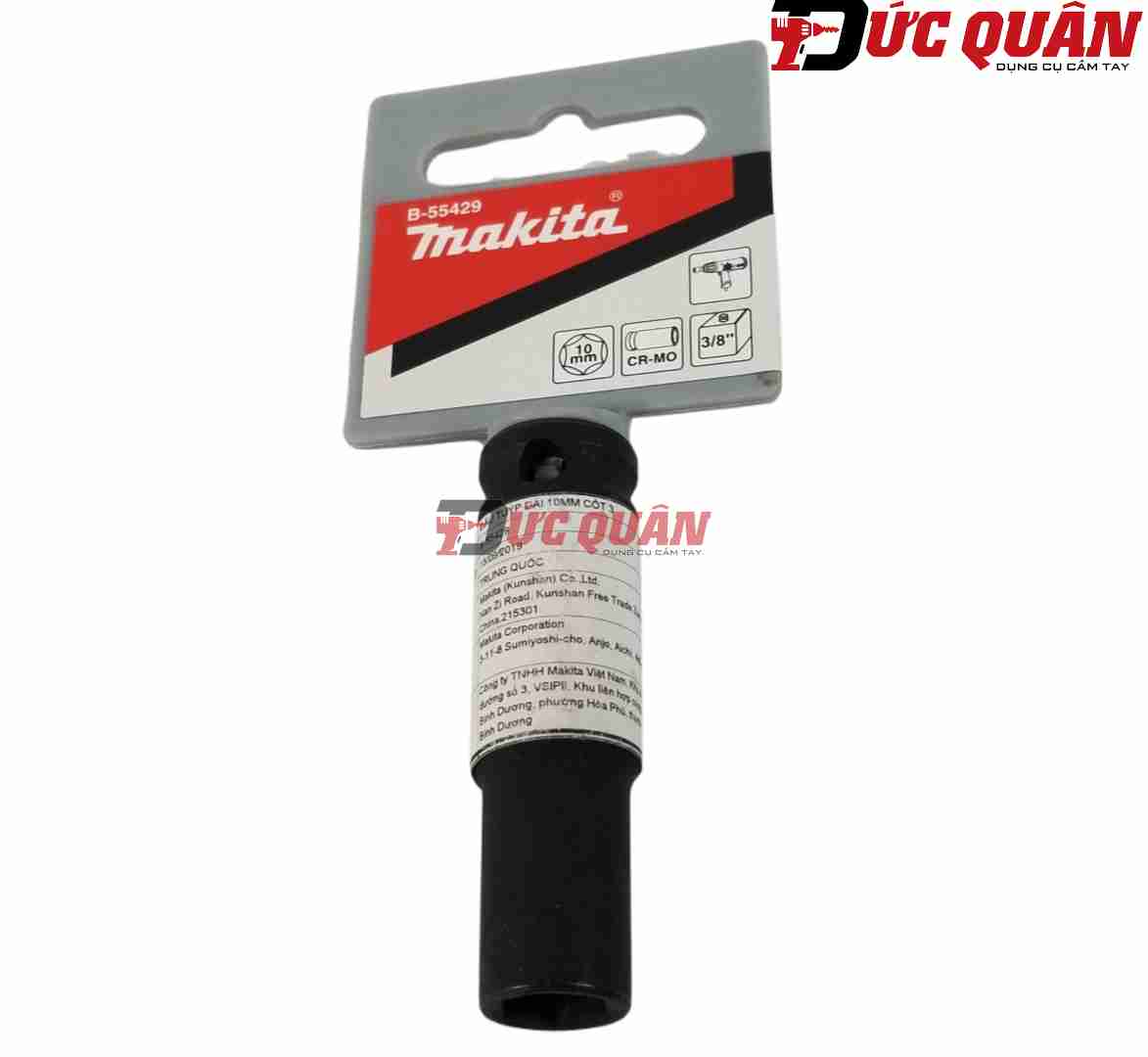 Đầu tuýp loại sâu 6 cạnh ( 3/8 dài 63mm ) chất liệu thép Cr-Mo MAKITA