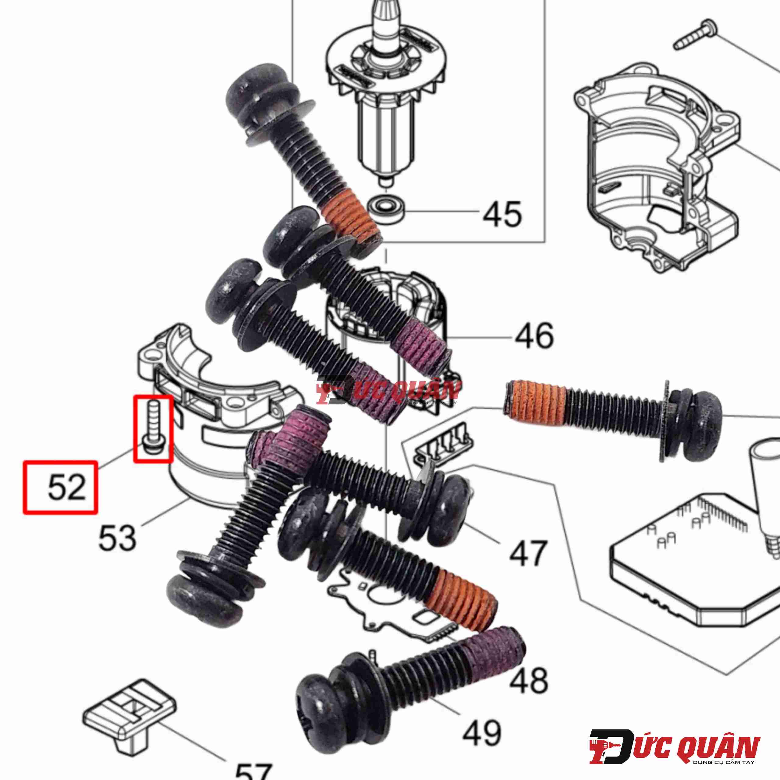 Ốc vít vặn hộp bảo vệ cuộn máy Makita DJR188 911531-3 ( 1 cái )