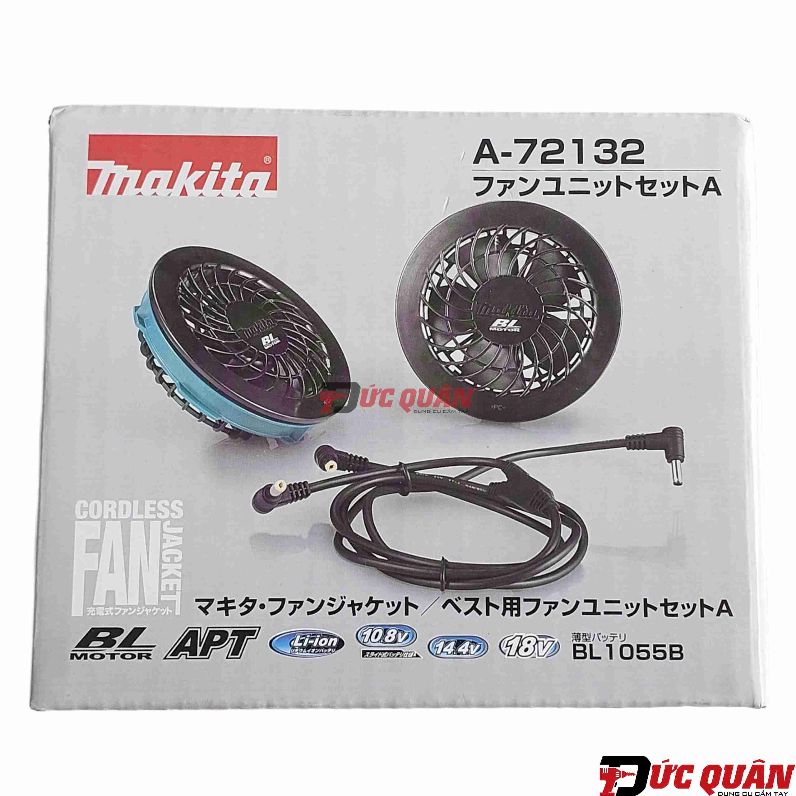 Bộ 2 quạt dùng cho áo làm mát ( BL ) Makita