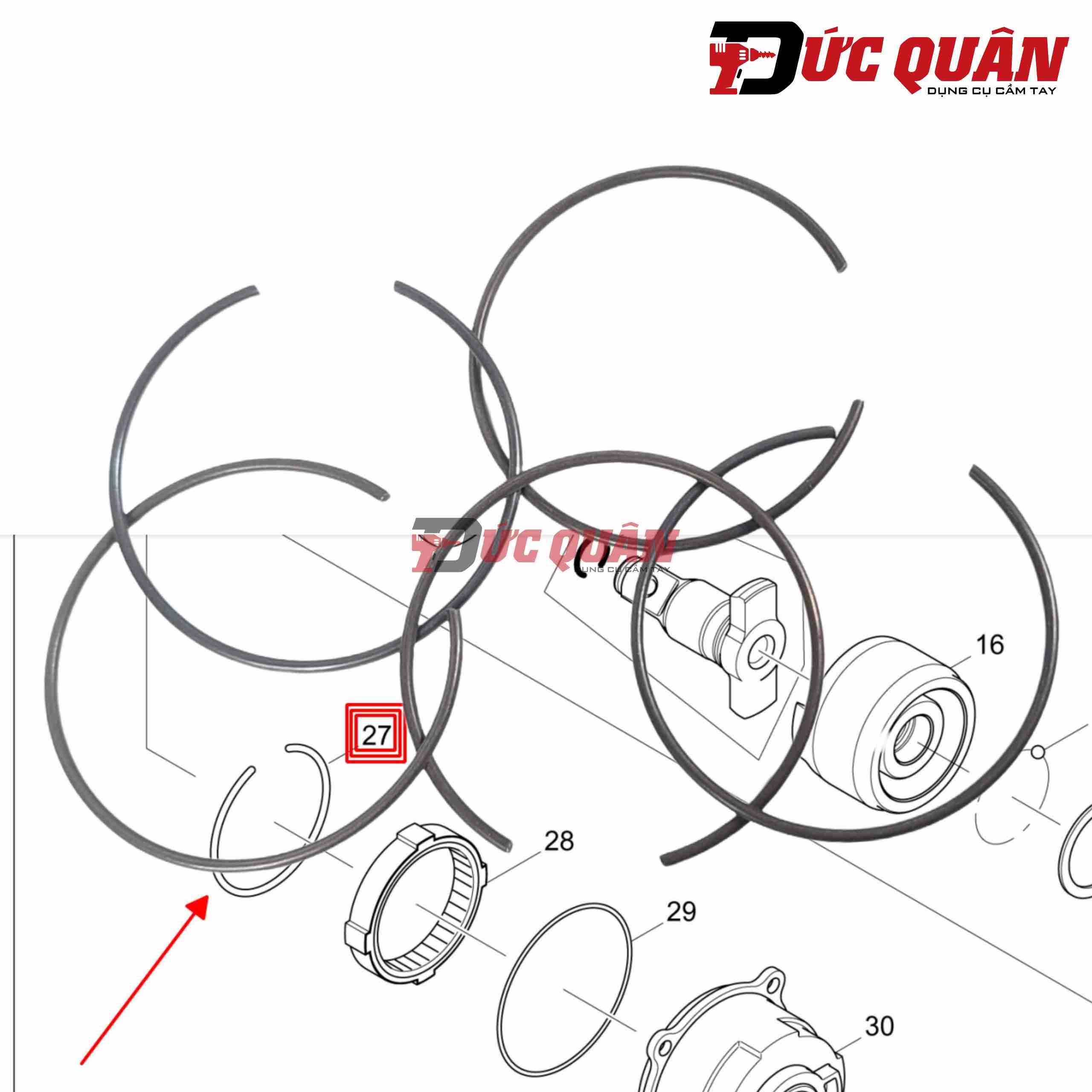 Phen chử C máy bu long DTW285/ DTW300/ DTW280/ DTW281/ DTW184 Makita 233910-8