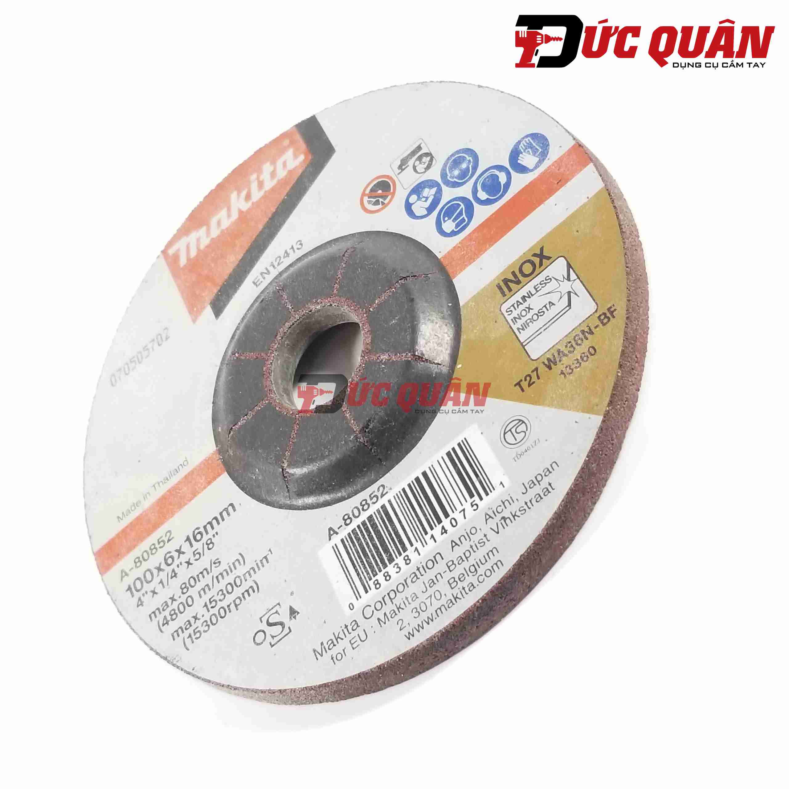 Đá mài Inox 100x6.0x16mm Makita A-80852