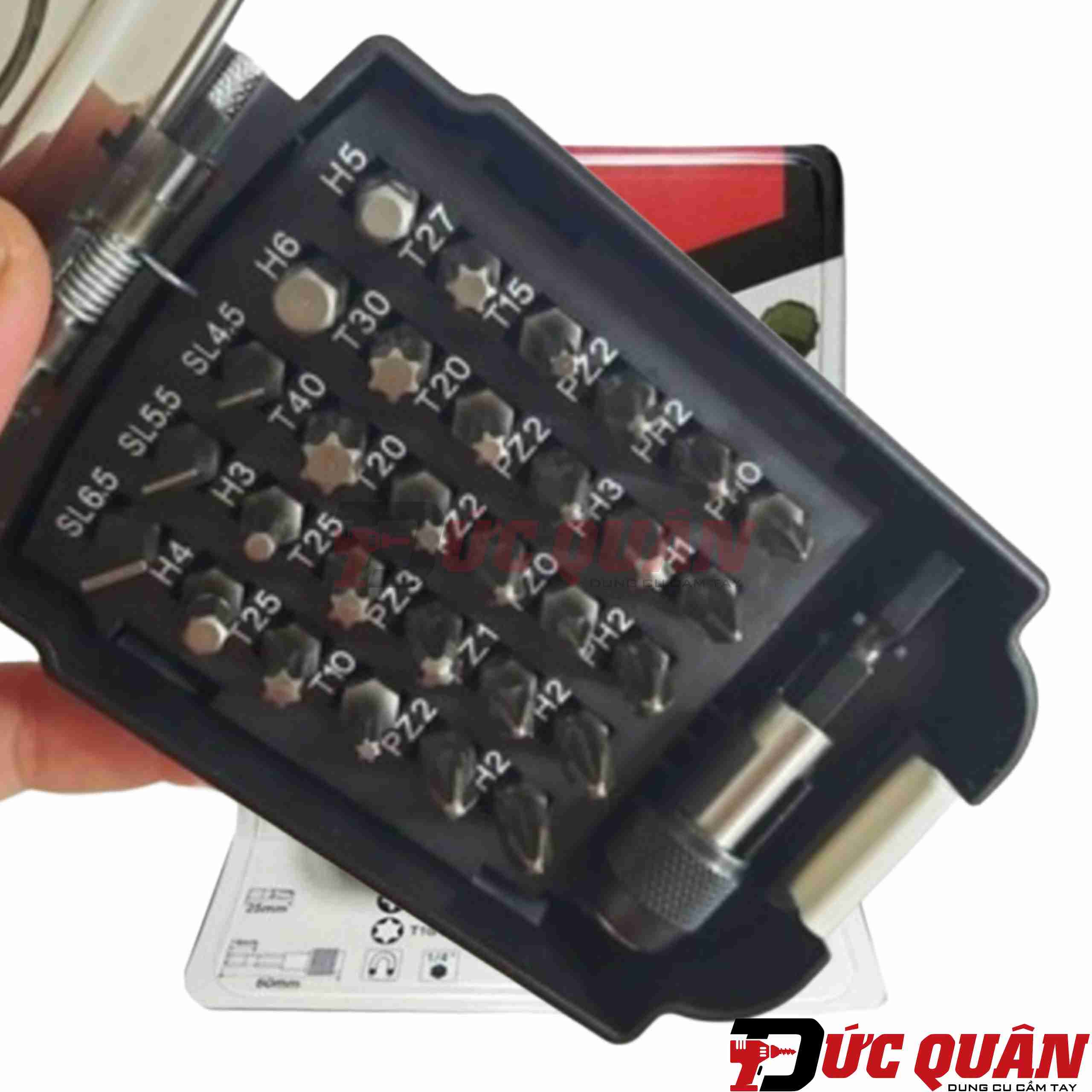 Mũi vít đựng trong hộp hình vỏ pin Makita B-69901 (31 chi tiết/bộ)