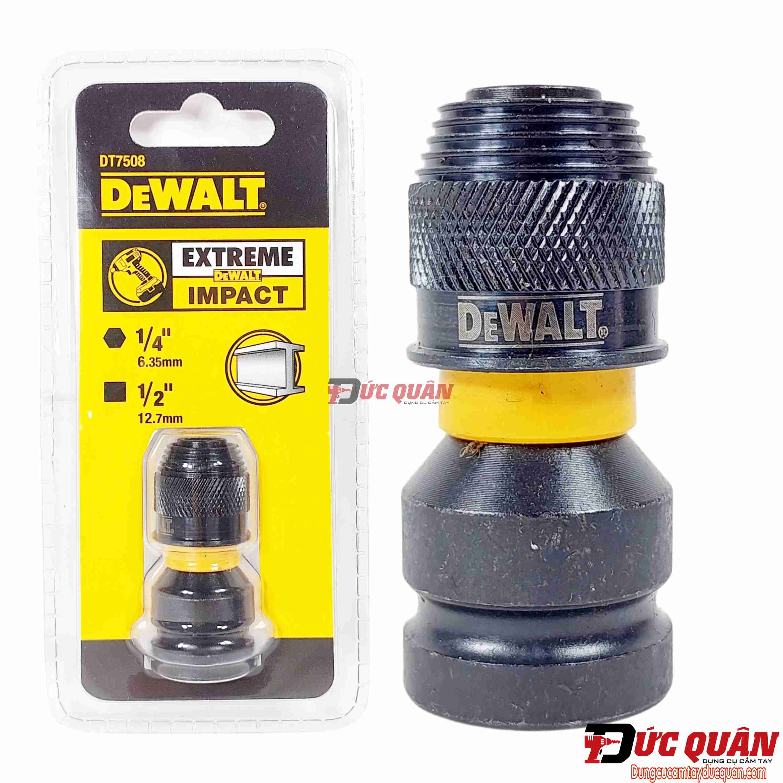 Đầu chuyển bu lông 1/2 qua vặn vít 1/4 DeWALT DT7508-QZ