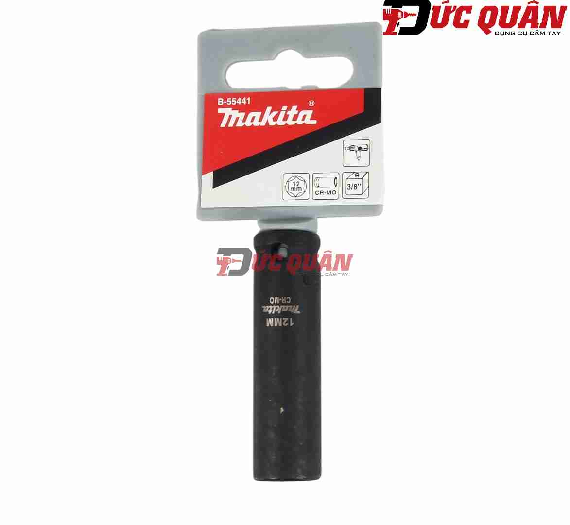 Đầu tuýp loại sâu 6 cạnh ( 3/8 dài 63mm ) chất liệu thép Cr-Mo MAKITA