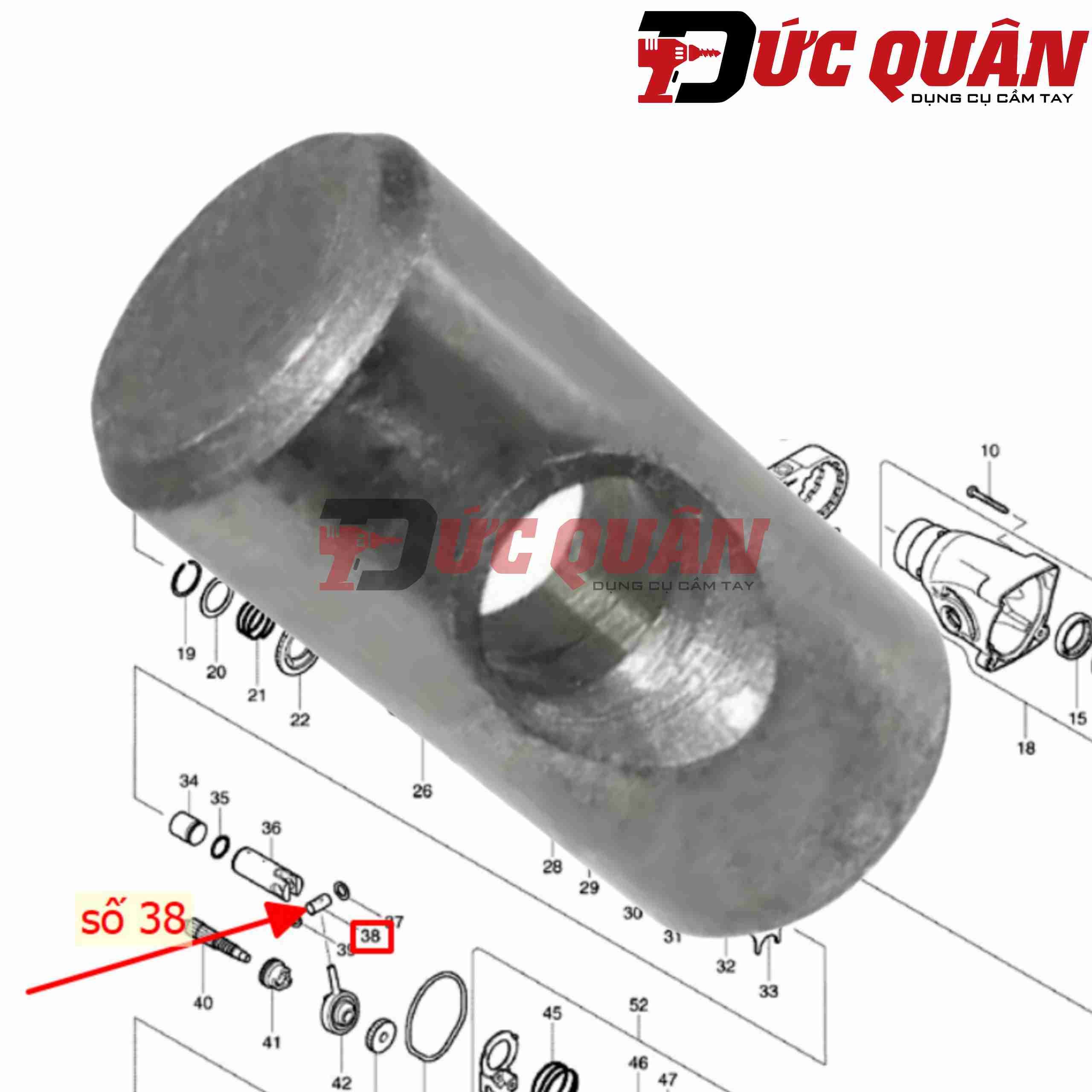 Chốt gài PISTON máy Makita DHR165/ HR1830F