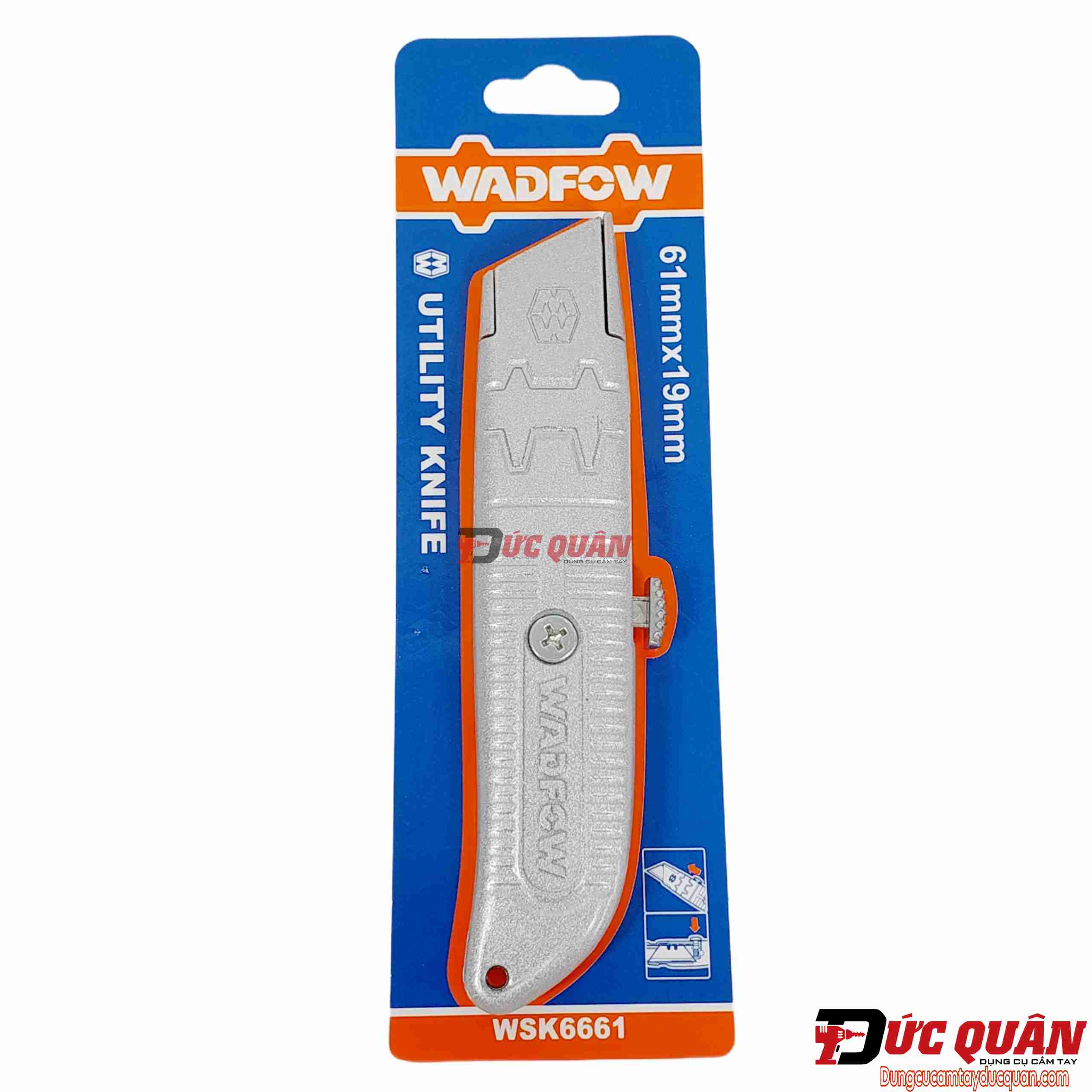 Dao rọc giấy thân nhôm ( 19x61mm ) WADFOW WSK6661