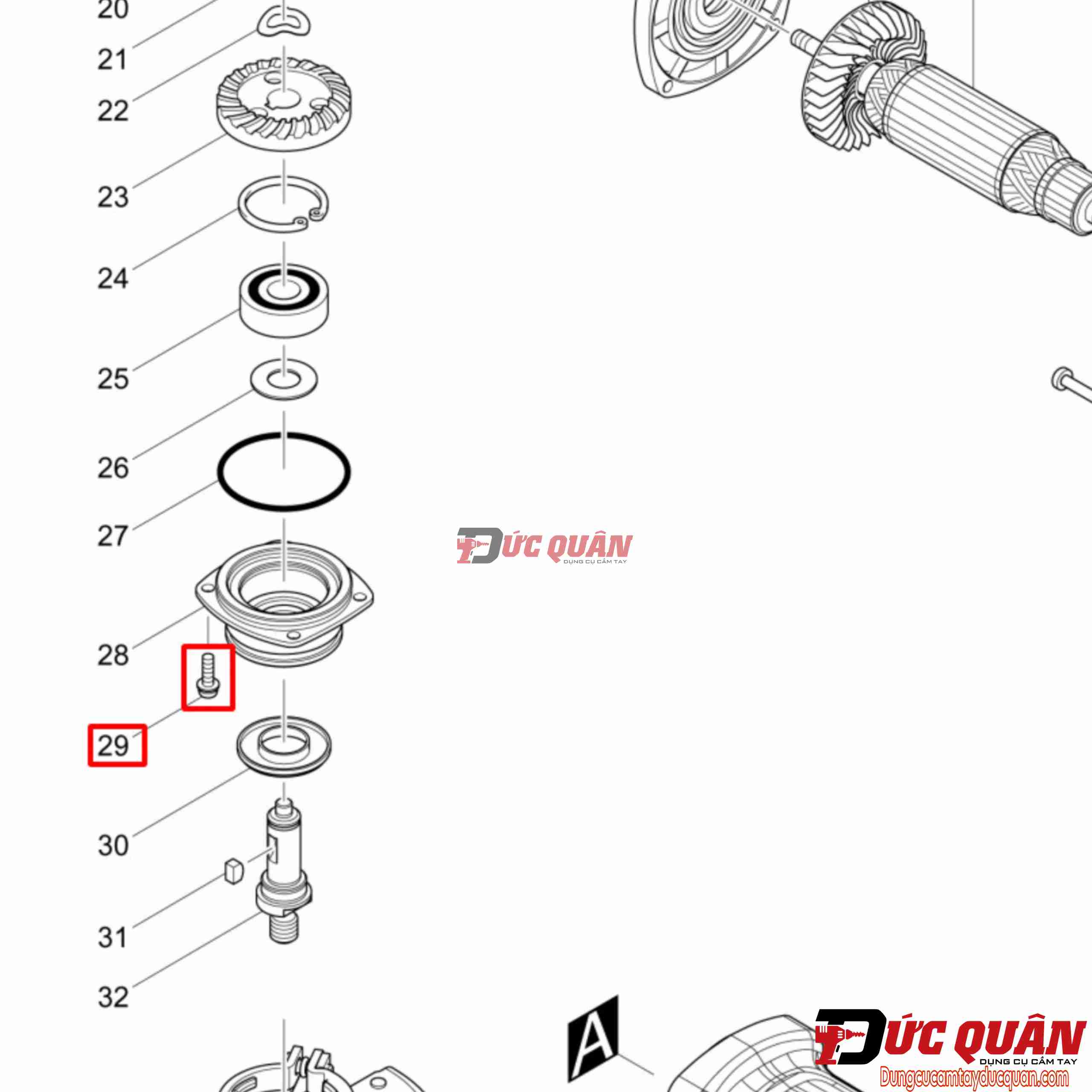 Ốc ( 4x18 ) dùng cho máy màu MT954/ GA3030 265099-4 ( 1 Cái )