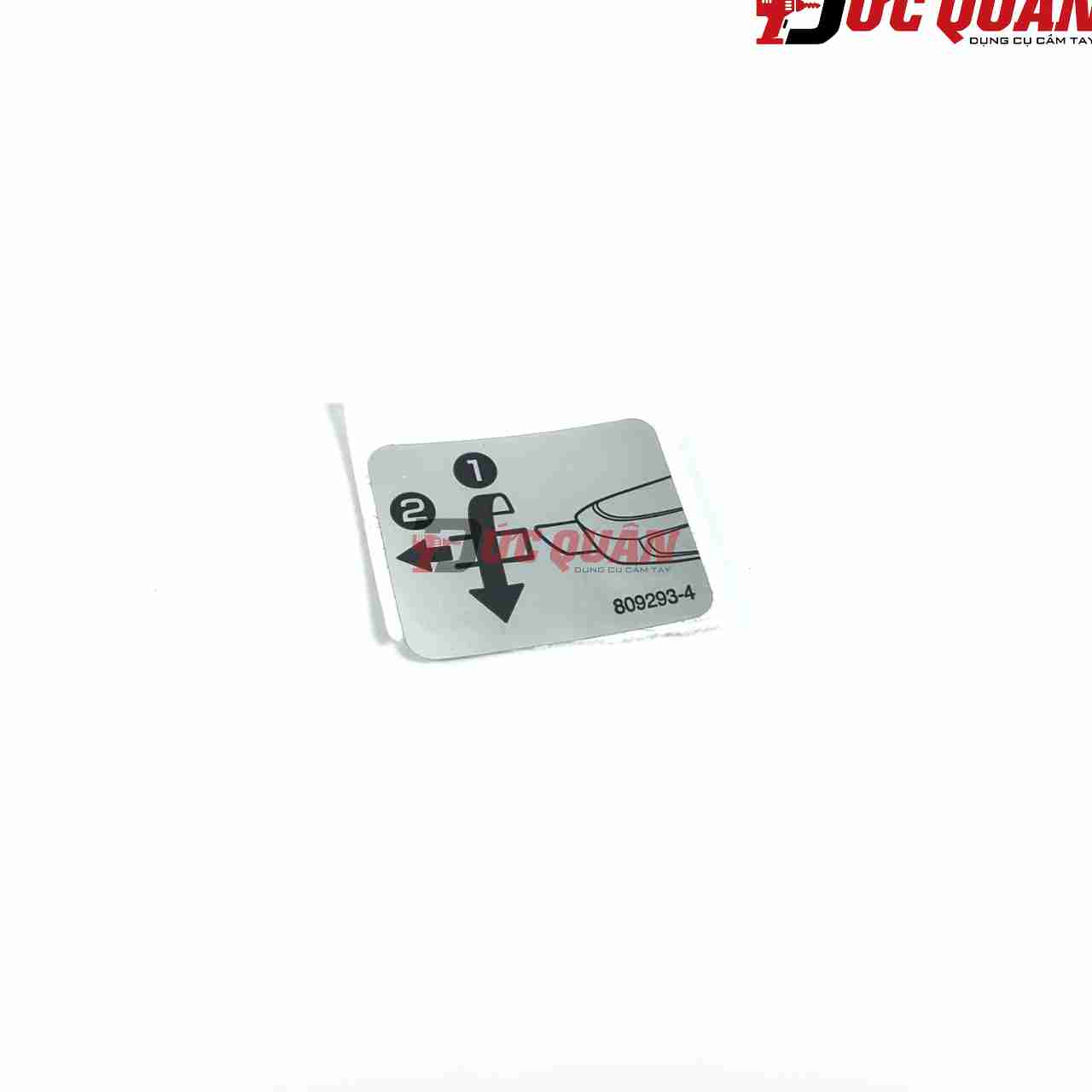 Nhãn dán máy hút bụi, DCL182, DCL183, DCL180, MAKITA, 809293-4
