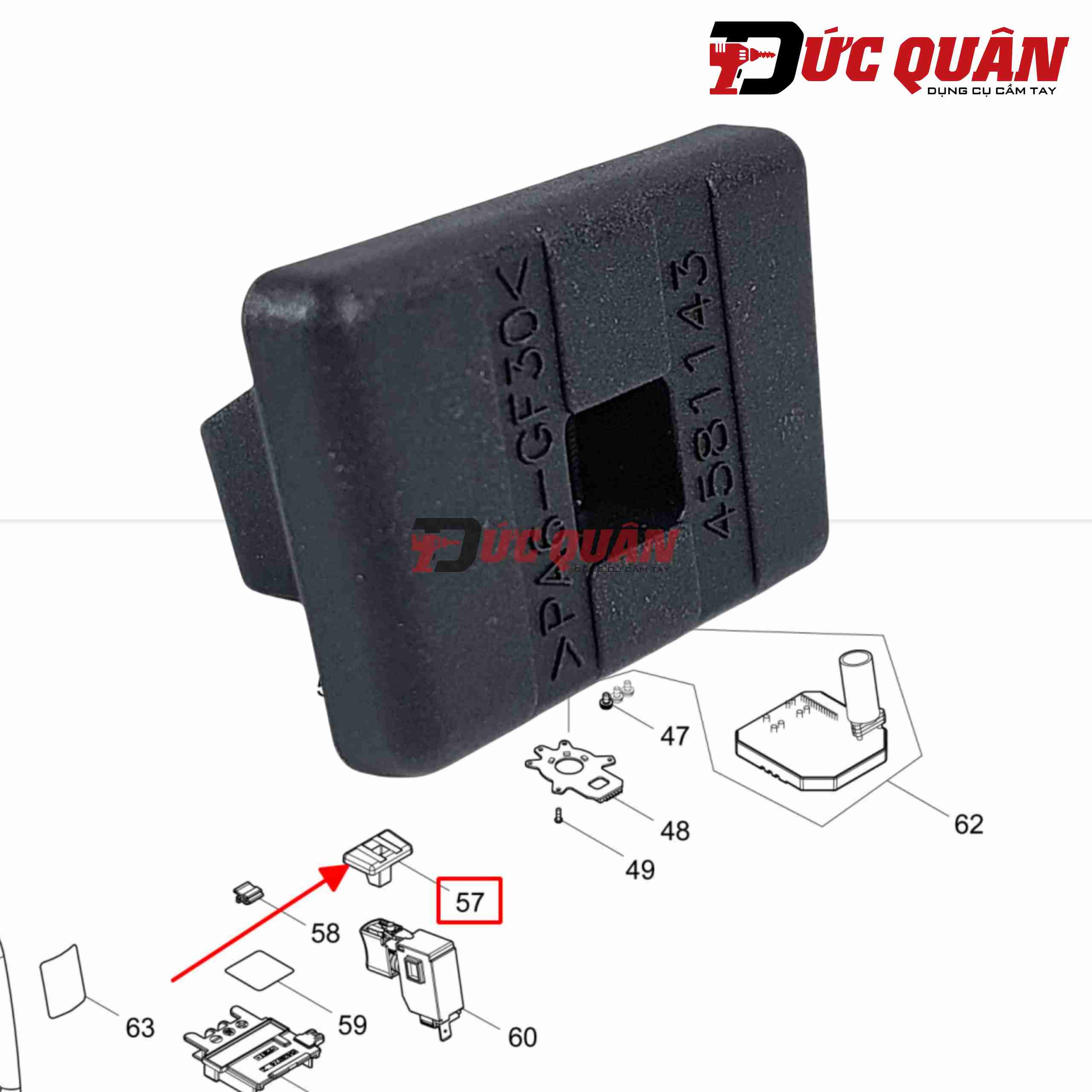 Chốt hãm Máy cưa kiếm DJR188 Makita 458114-3