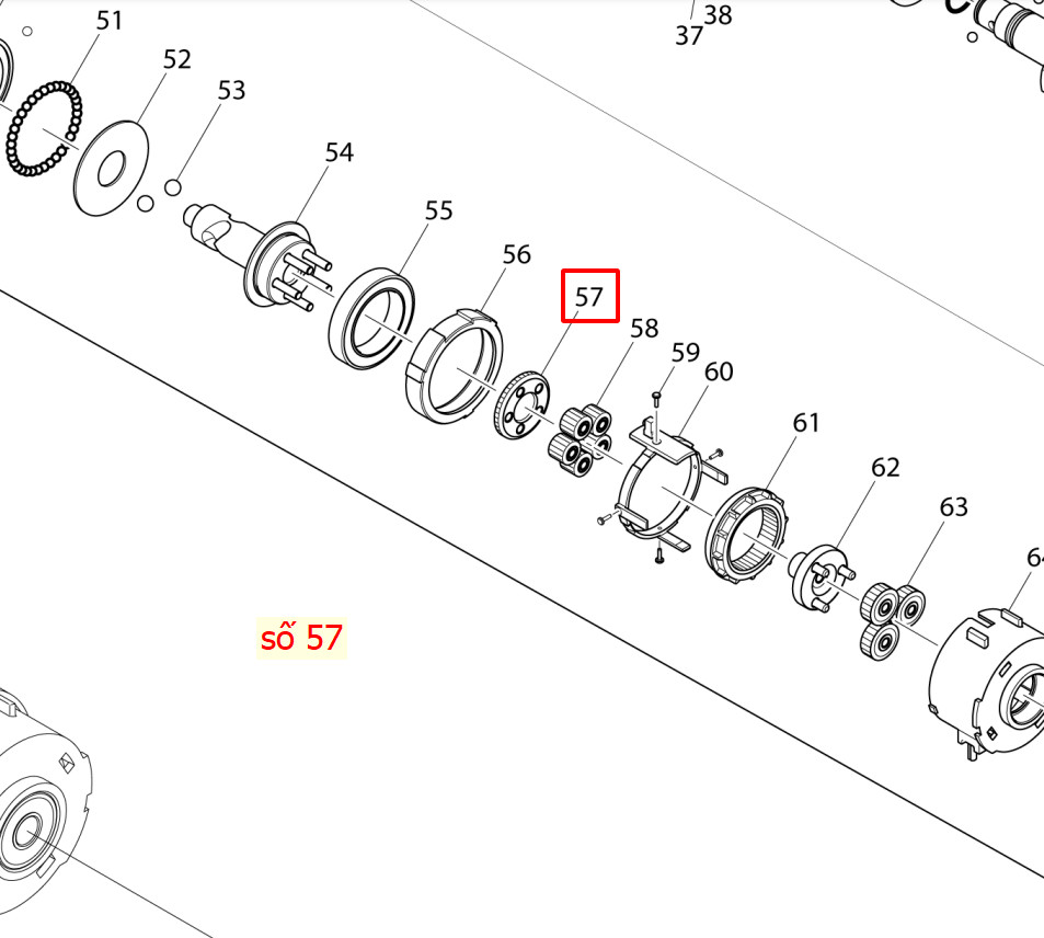 Banh nhông máy bắn vít DTP141/ TP141/ TP131/ XPT02