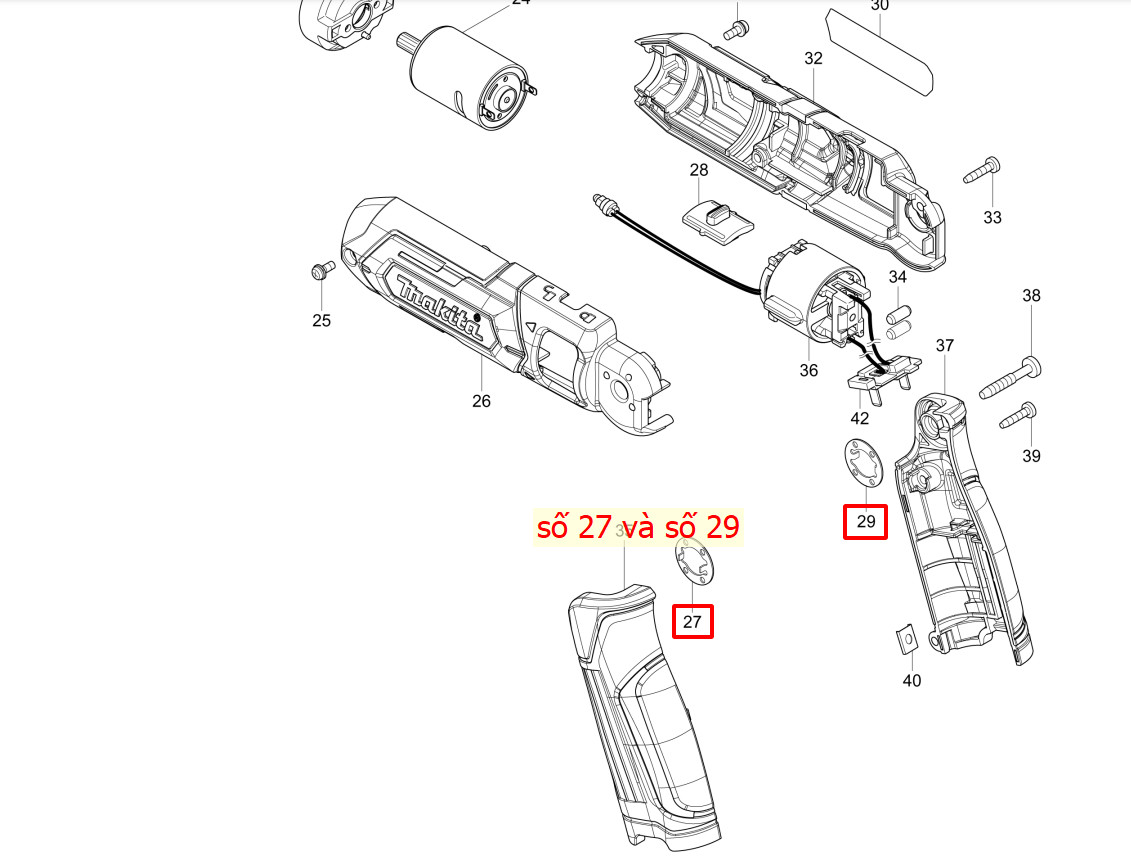 Vòng đệm khóa máy bắn vít, TD022, DF010D, MAKITA, 267803-7 ( 1 cái )
