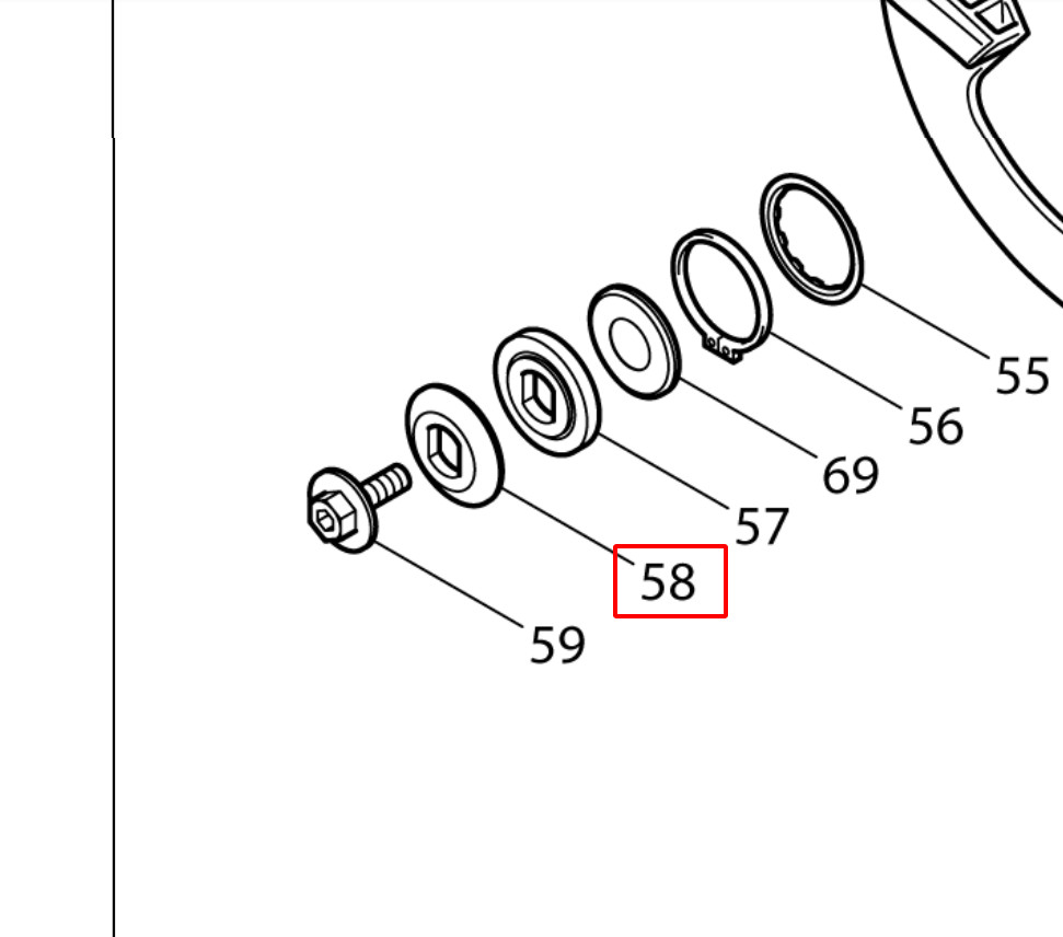 mặt bít ngoài DCS550/ DCS553 Makita 224404-4