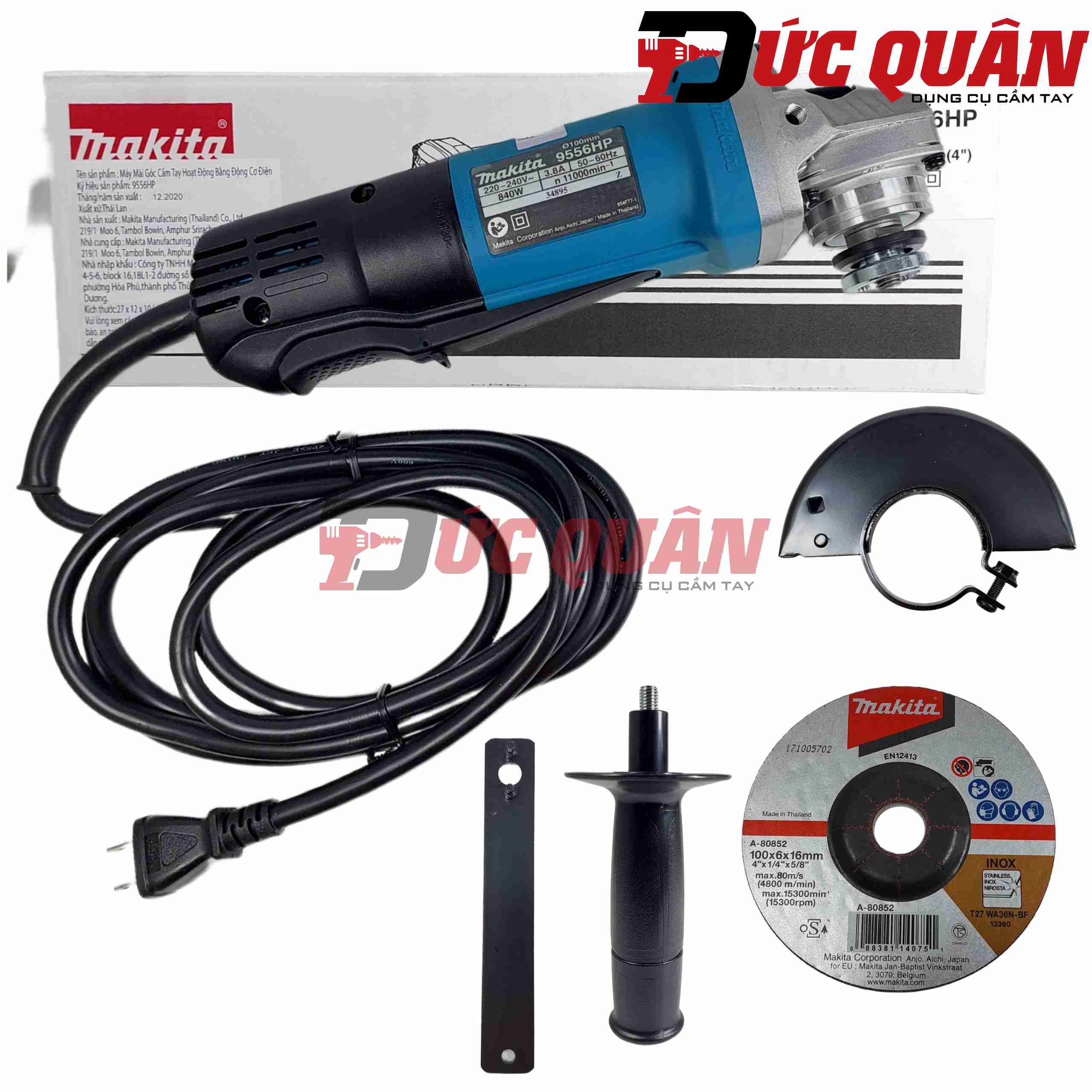 Máy mài góc (100mm/840w/công tắc bóp) Makita 9556HP