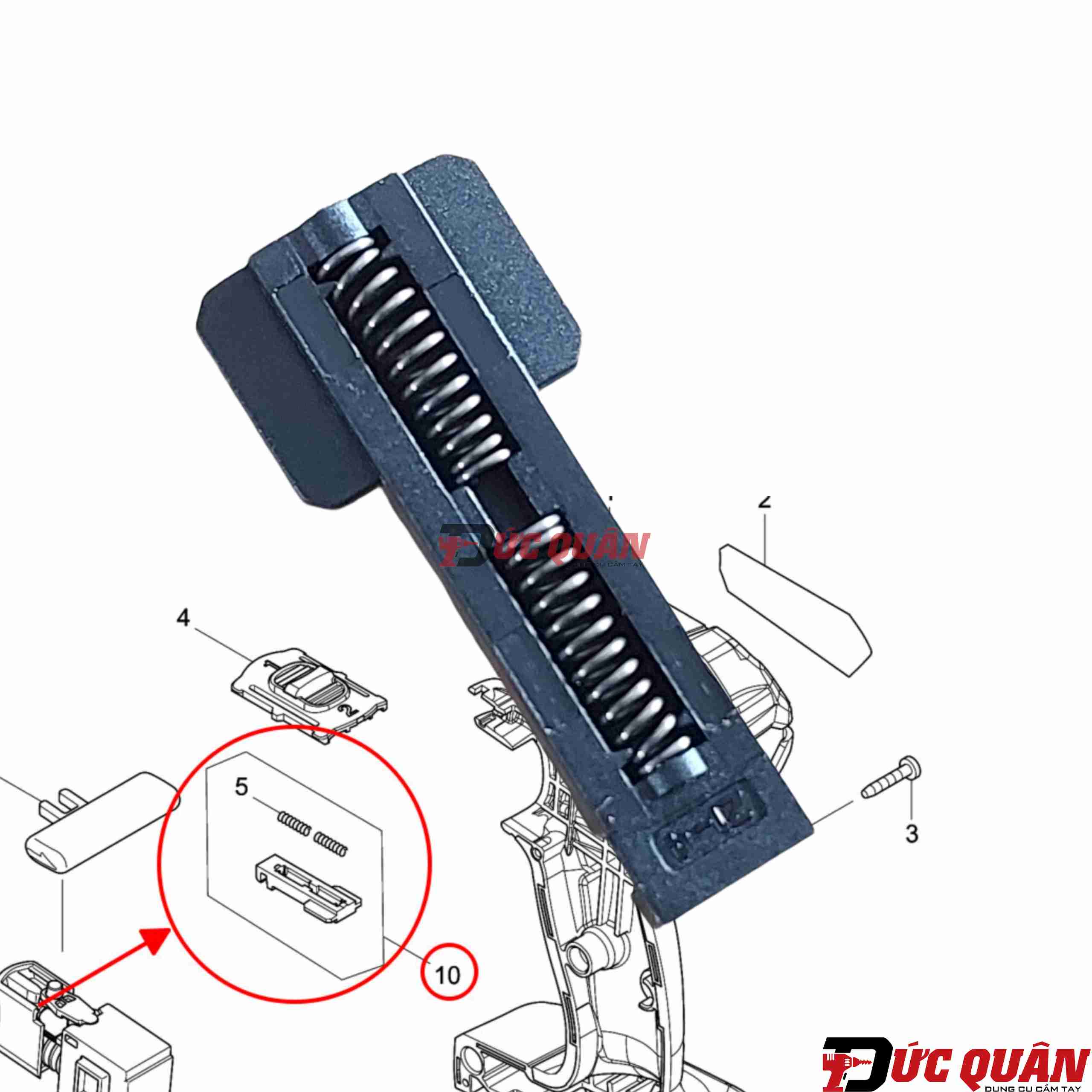 Nút gạt chuyển chế độ máy Makita DF083/ DDF83