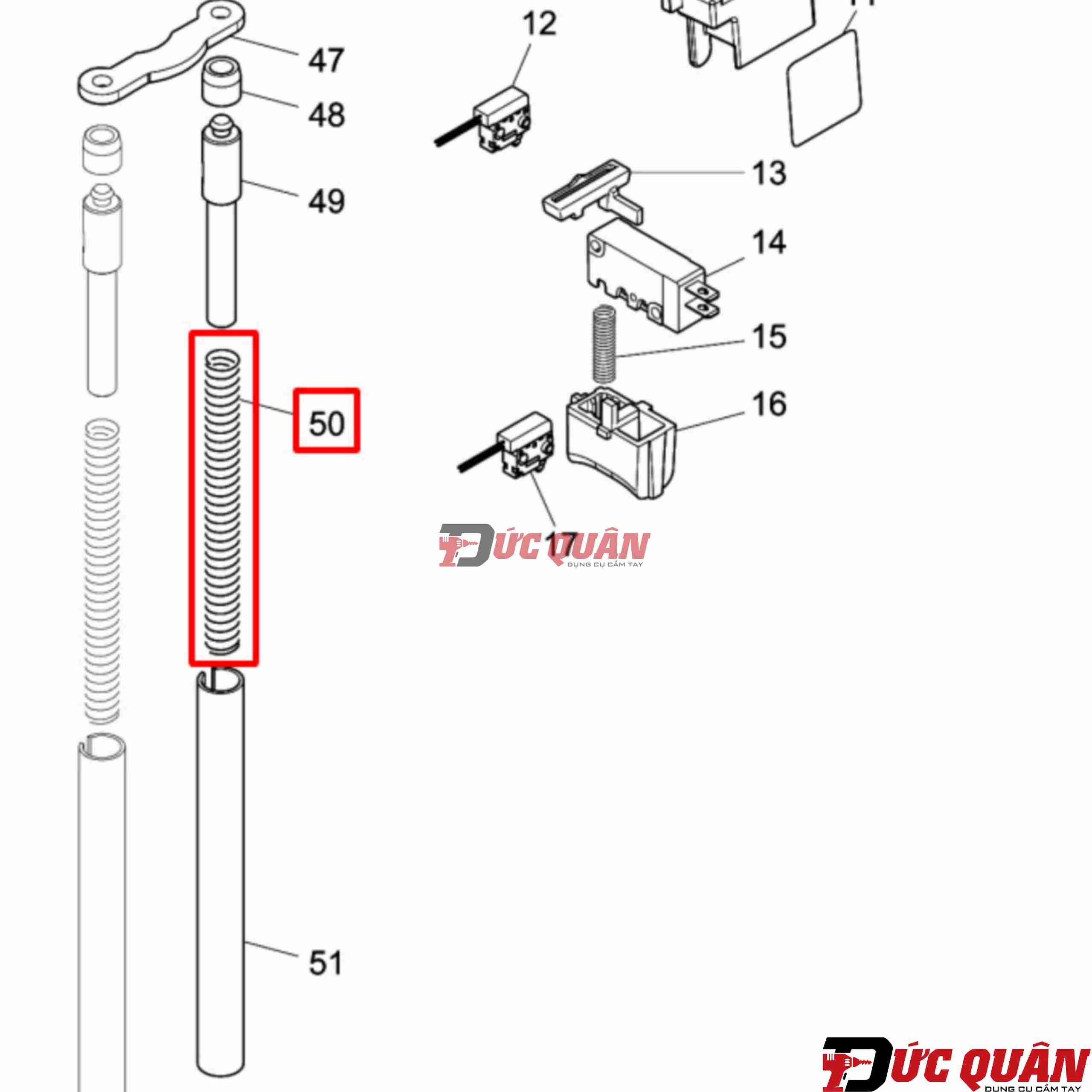 Lò xo máy bắn đinh Makita DFN350/ DPT353