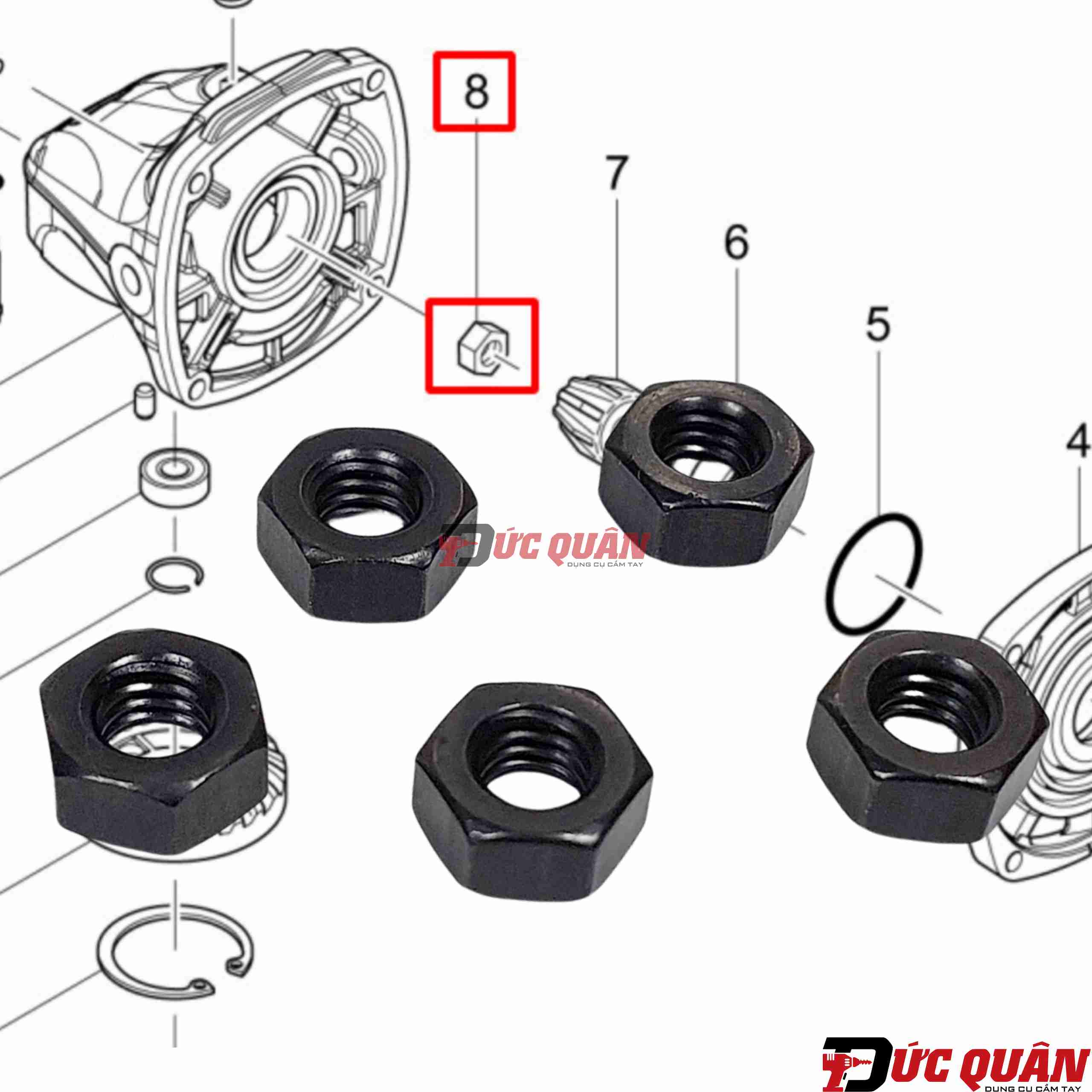 Con tán dùng cho máy Makita DGA404/ DGA08/ 4100NH3 ( 1 cái )