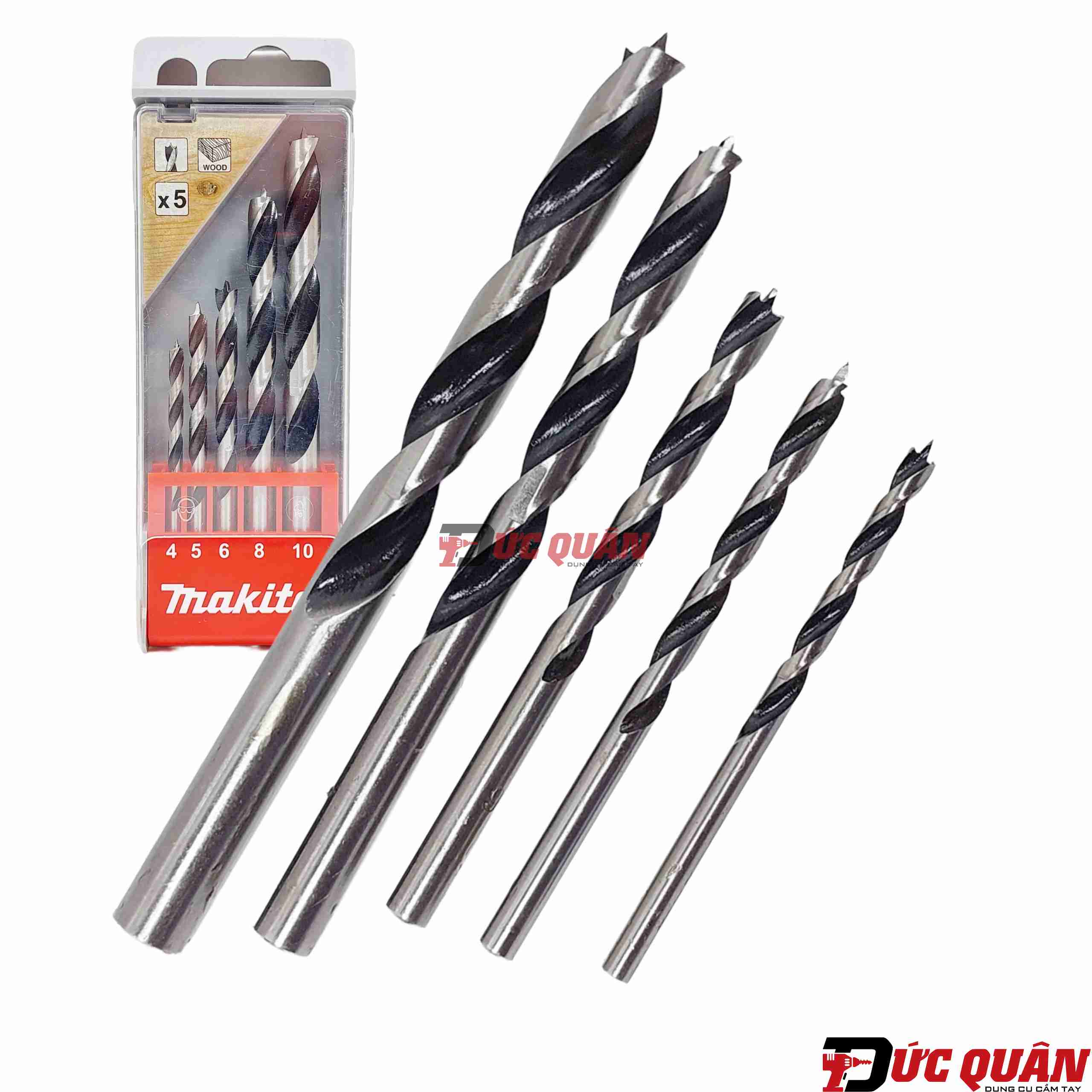 Bộ mũi khoan gỗ Makita D-57211 (5 chi tiết/bộ)
