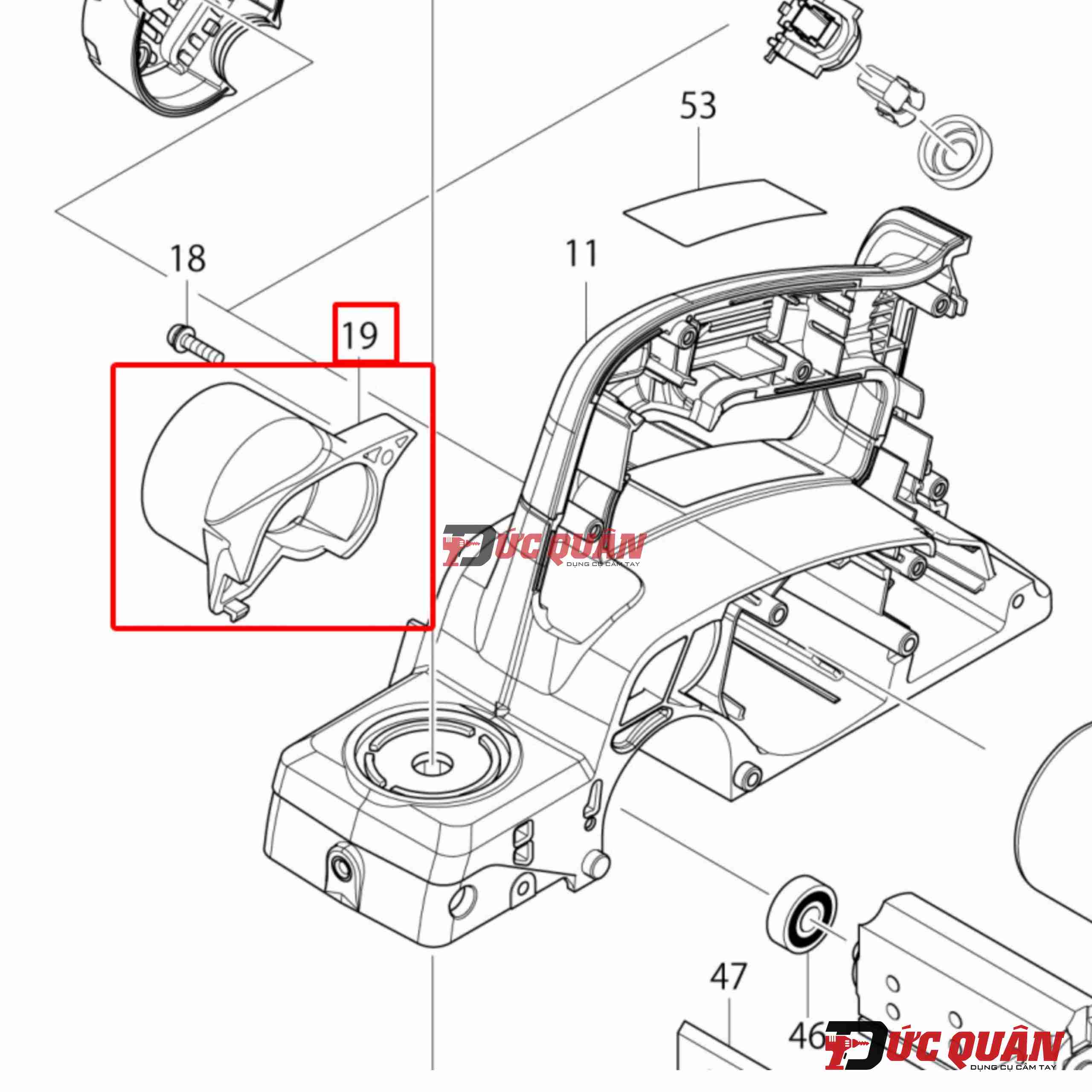 Bộ phân chứa mảnh vụng KP0800/ DKP180 Makita 451393-2