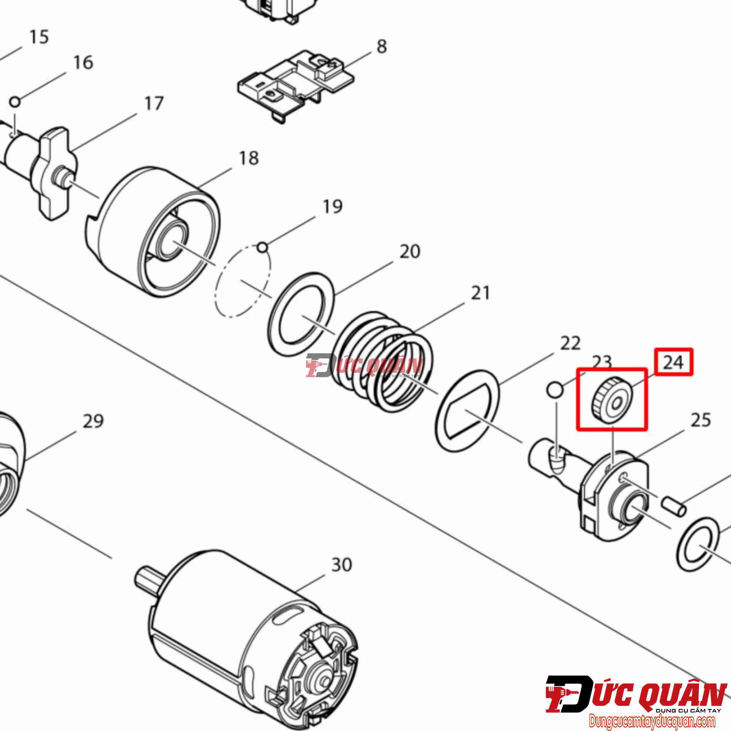 Bánh nhông máy bắn vít Makita TD090 227213-0