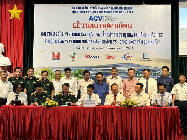 HANCORP và các nhà thầu trong liên danh trúng thầu gói thầu số 12 thuộc dự án nhà ga hành khách T3