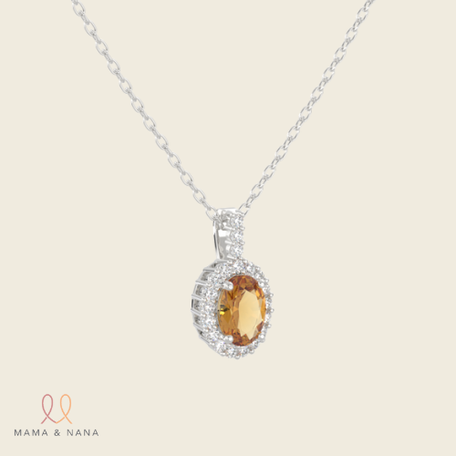 Dây Chuyền Đá Quý Citrine Vàng - VHN01-01