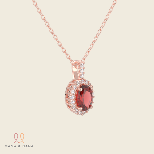 Dây Chuyền Đá Quý Ruby Đỏ - VHN01-03