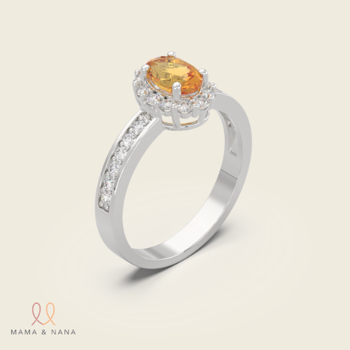 Nhẫn Đá Quý Citrine Vàng - VHR01-01