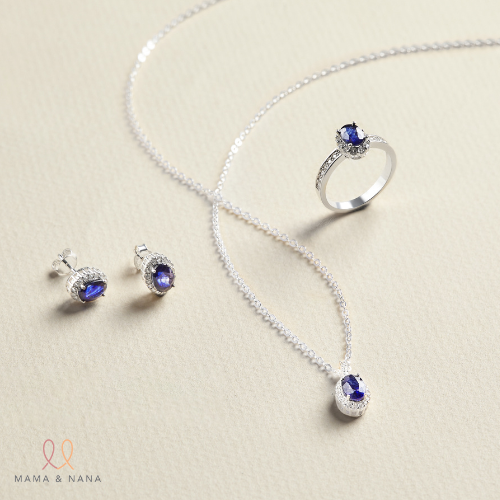 Dây Chuyền Đá Quý Sapphire Xanh - VHN01-04
