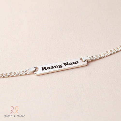Dây Chuyền Bạc Khắc Tên Cho Bé Trai - Say My Name