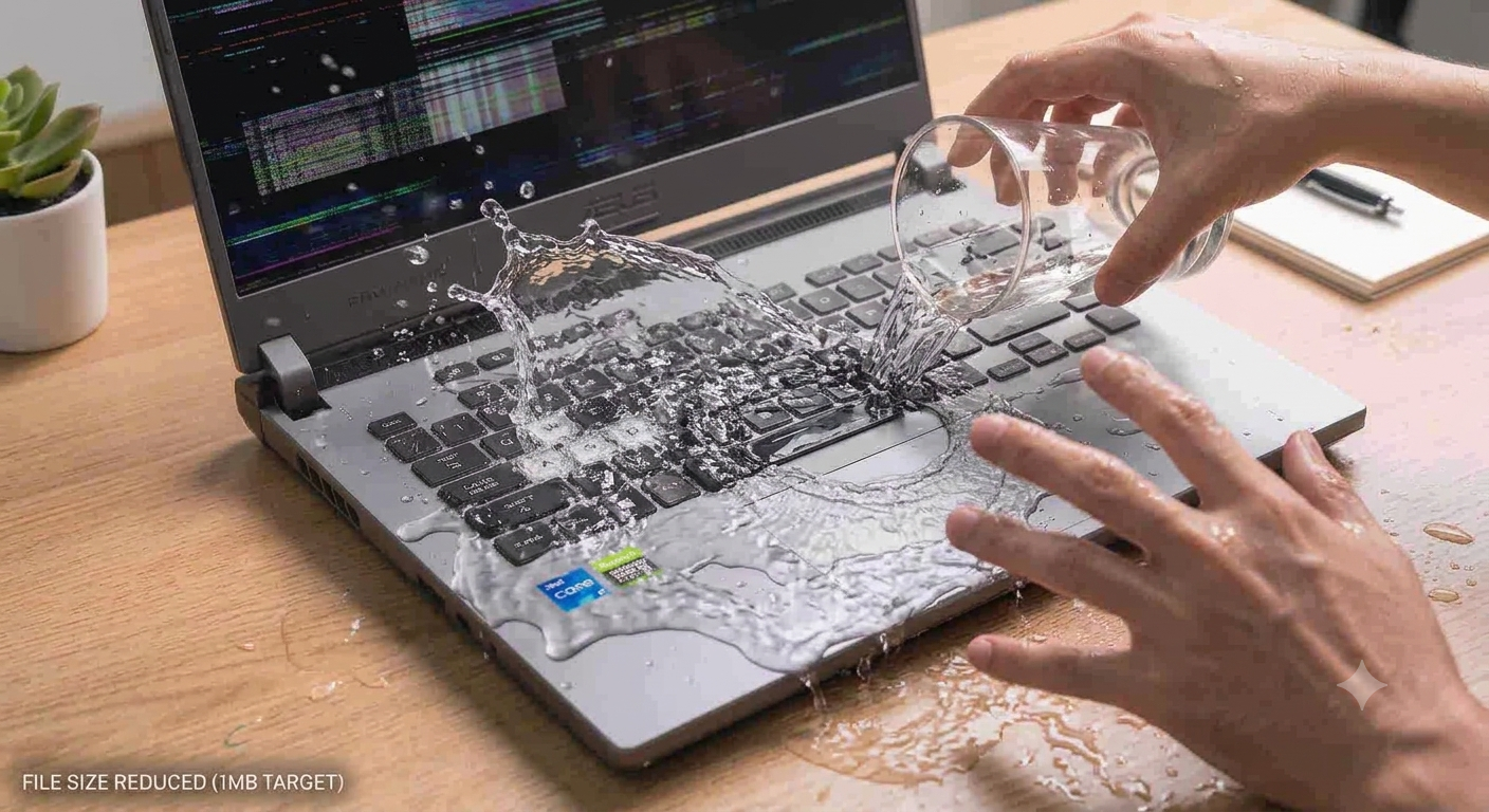 Laptop Bị Đổ Nước Phải Làm Gì? 5 Bước Cấp Cứu Đúng Cách Để Cứu Máy