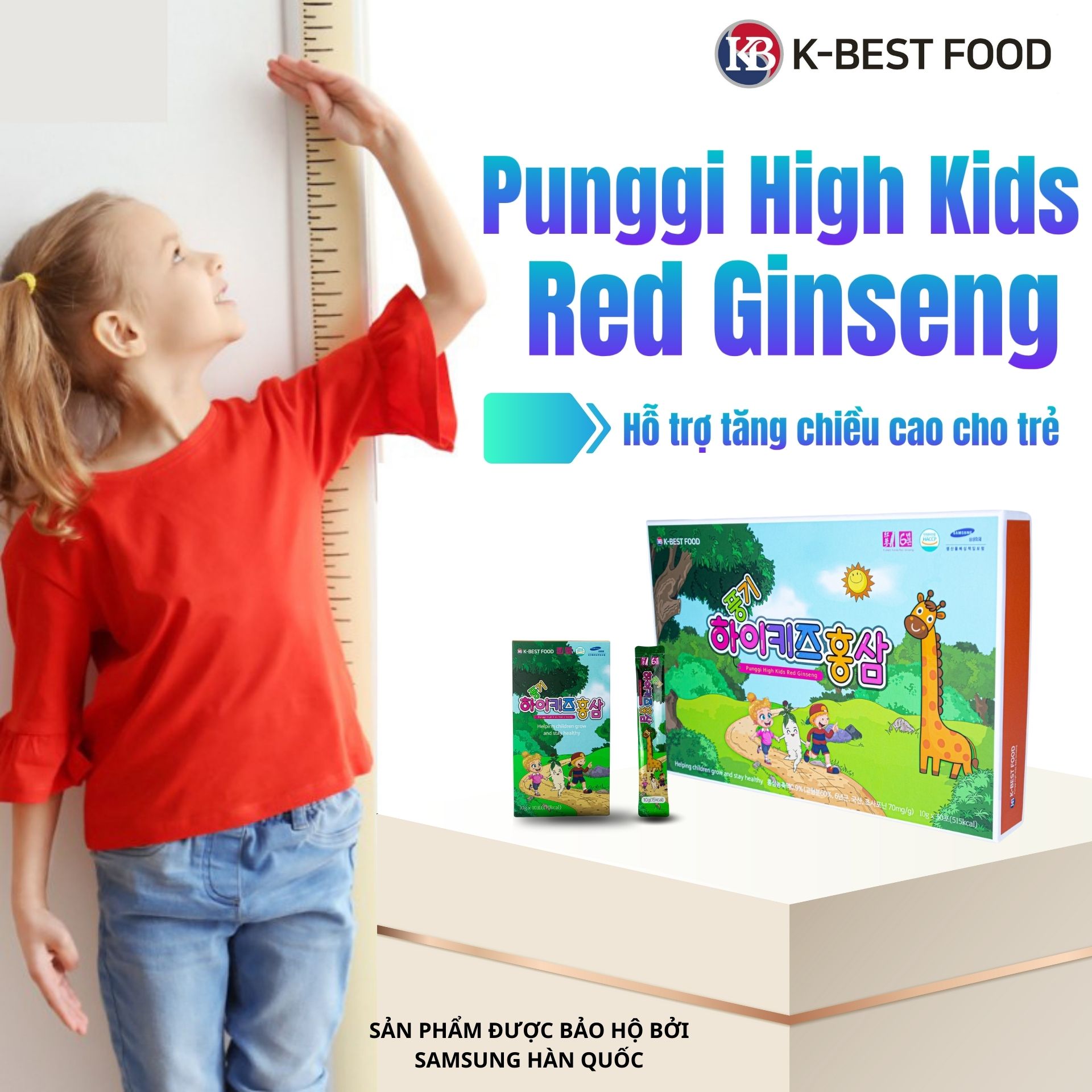 Hồng sâm Punggi High Kids Red Ginseng Hàn Quốc - Giải pháp chăm sóc bé toàn diện
