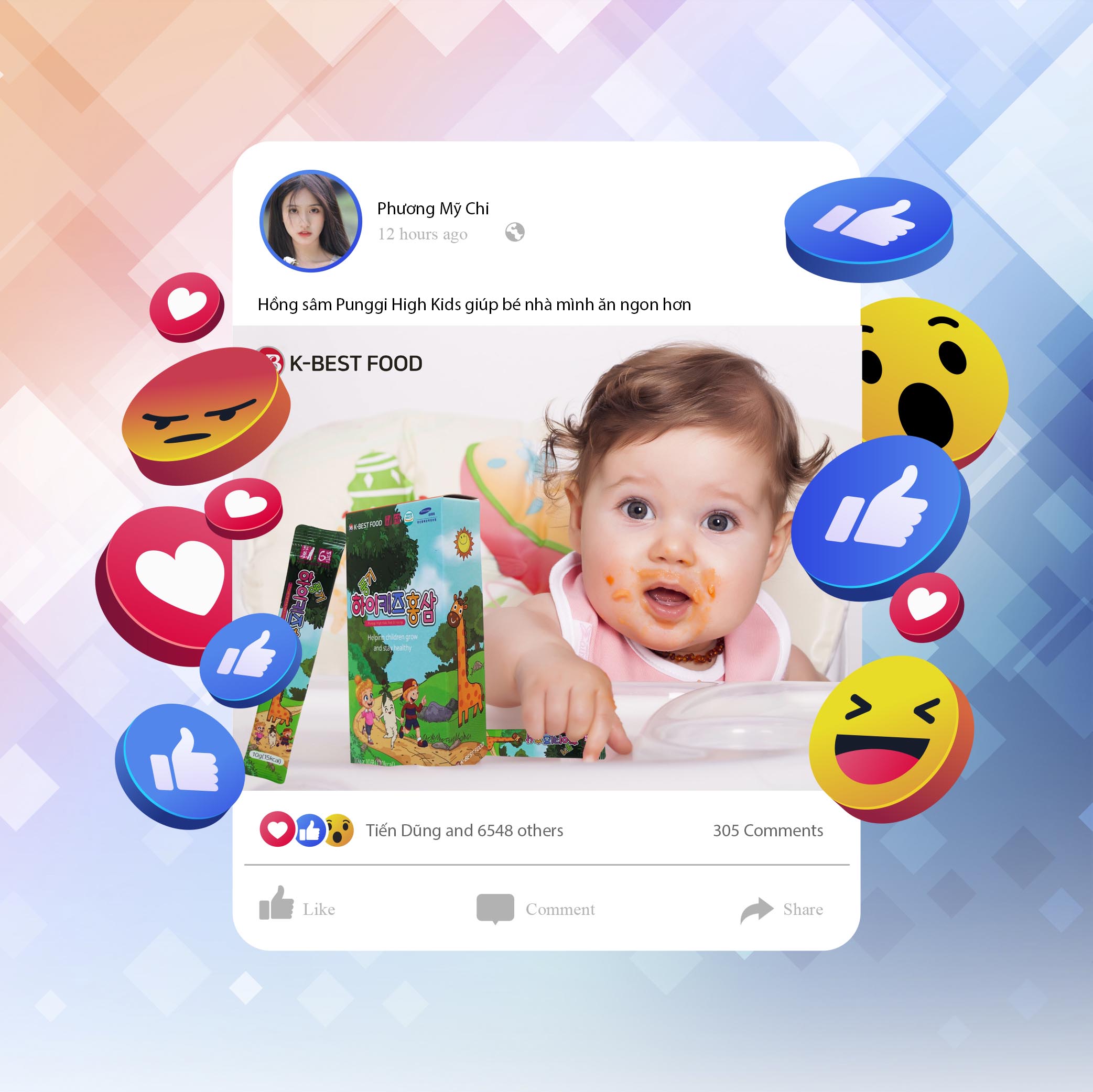 Nước hồng sâm Punggi High Kids Red Ginseng - Với thành phần chính hồng sâm 6 năm tuổi