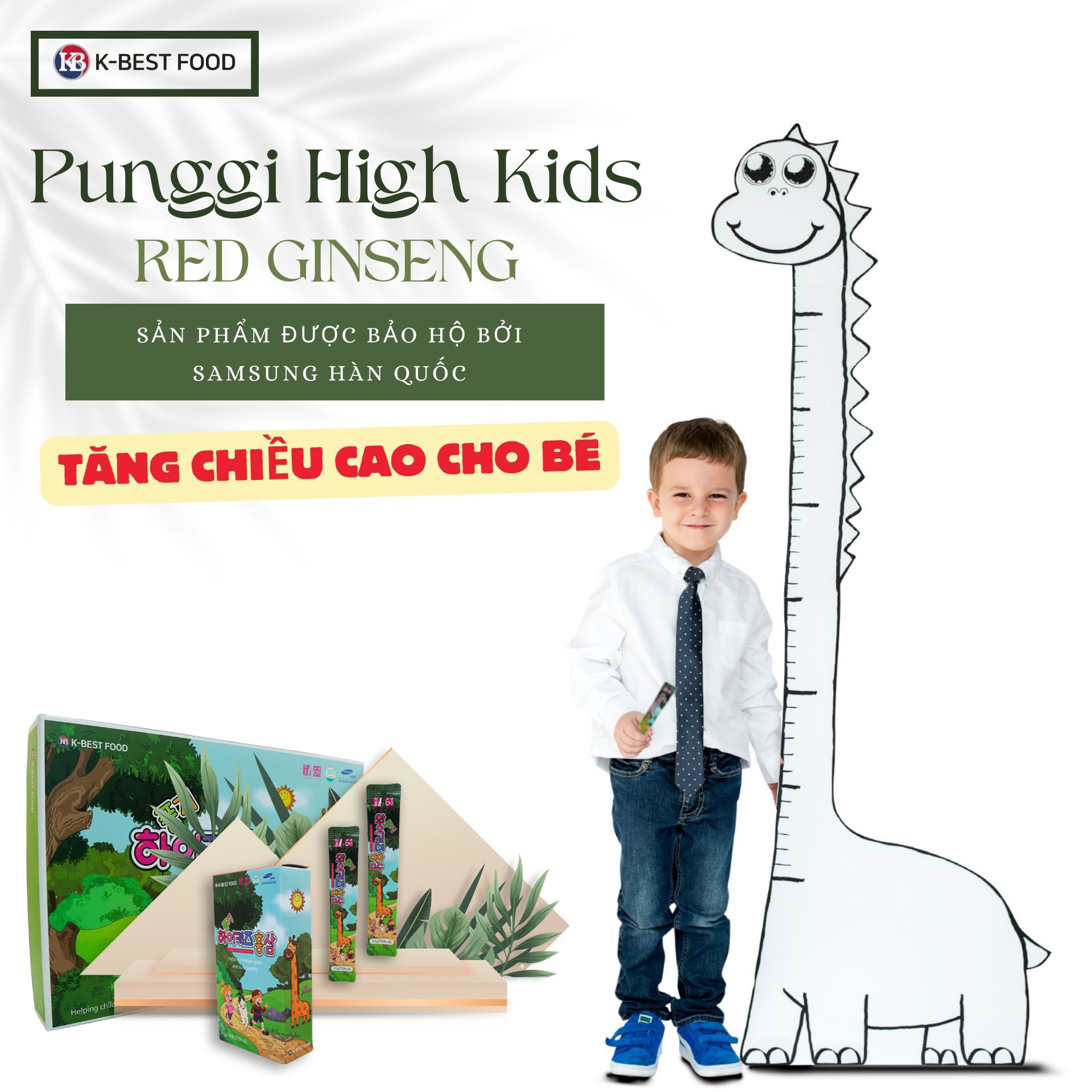 Hồng sâm Punggi High Kids Hàn Quốc - Hỗ trợ tăng chiều cho bé