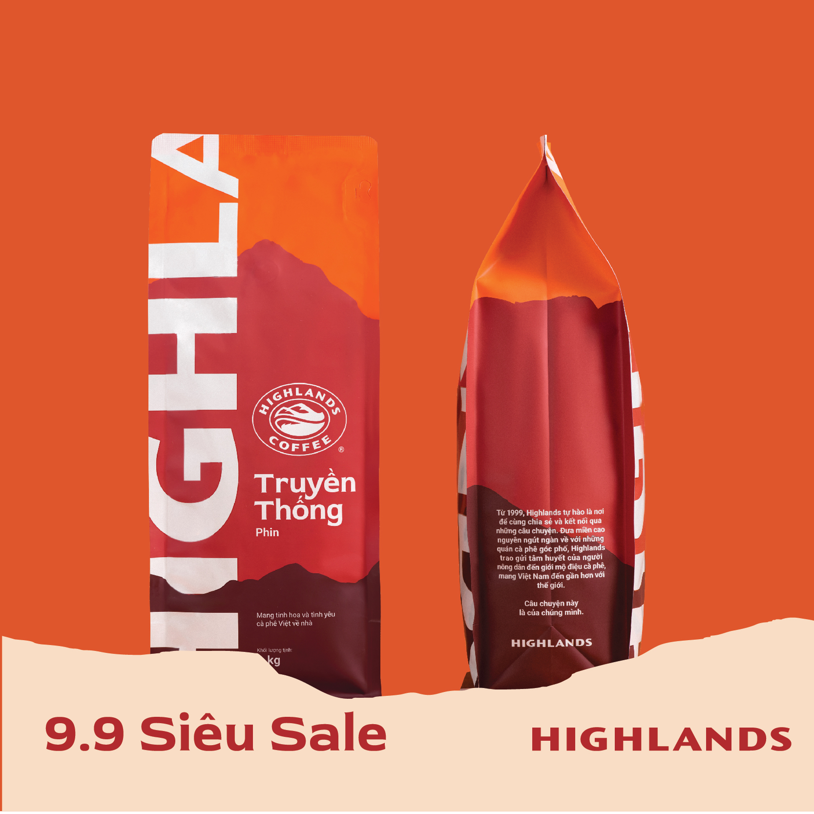 Mua 1 tặng 1 - Mua Cà Phê Bột Truyền Thống Highlands Coffee 1kg Tặng 1 Bình nước plastic 500ml màu ngẫu nhiên (quà kèm đơn hàng)