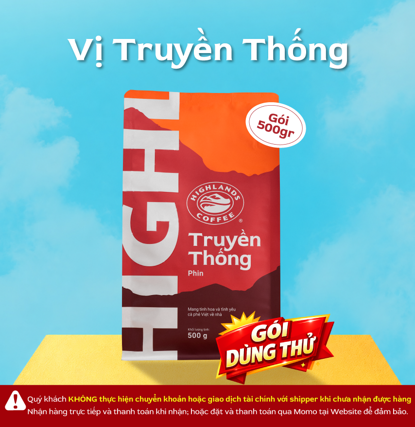 Cà Phê Rang Xay Truyền Thống Highlands Coffee 500g