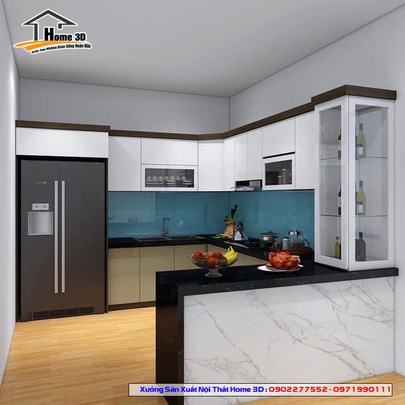 Tủ bếp chống ẩm  tại khu đô thị An Khánh – Thiết kế tinh tế, phù hợp mọi không gian gia đình Việt
