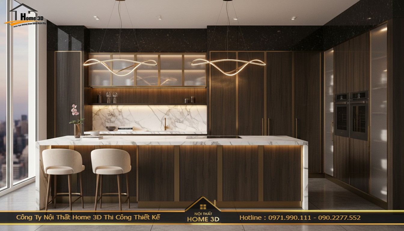Thi công thiết kế trọn gói tủ bếp tại Nguyễn Quý Đức – Hỗ trợ chọn vật liệu tận nơi