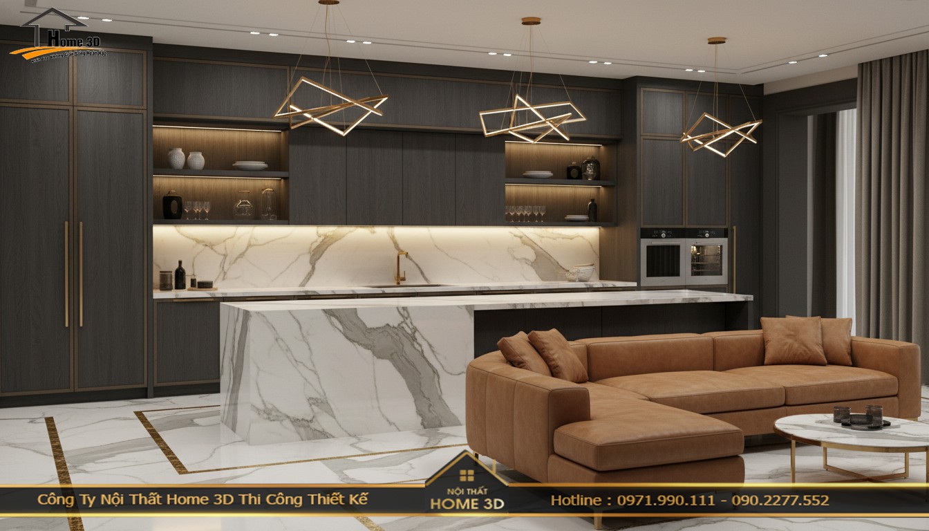 Cải tạo tủ bếp chống ẩm chung cư 536A Minh Khai – Home 3D, giá rẻ ưu đãi